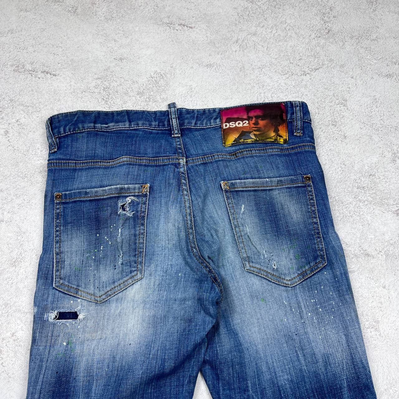 Dsquared2 DSQUARED2 Jeans Distressed Ripped Paint Splatter Slim Fit Size US 34 / EU 50 - 8 Thumbnail