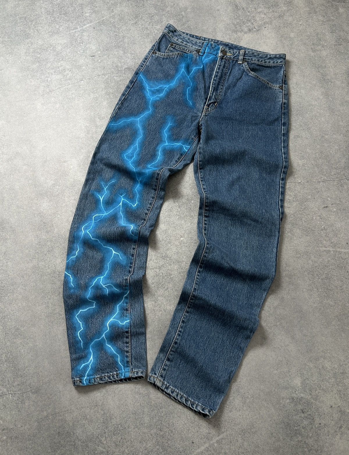 Edwin Edwin Jeans Japan 🇯🇵 Thunder custom jeans mens Size US 34 / EU 50 - 1 Thumbnail