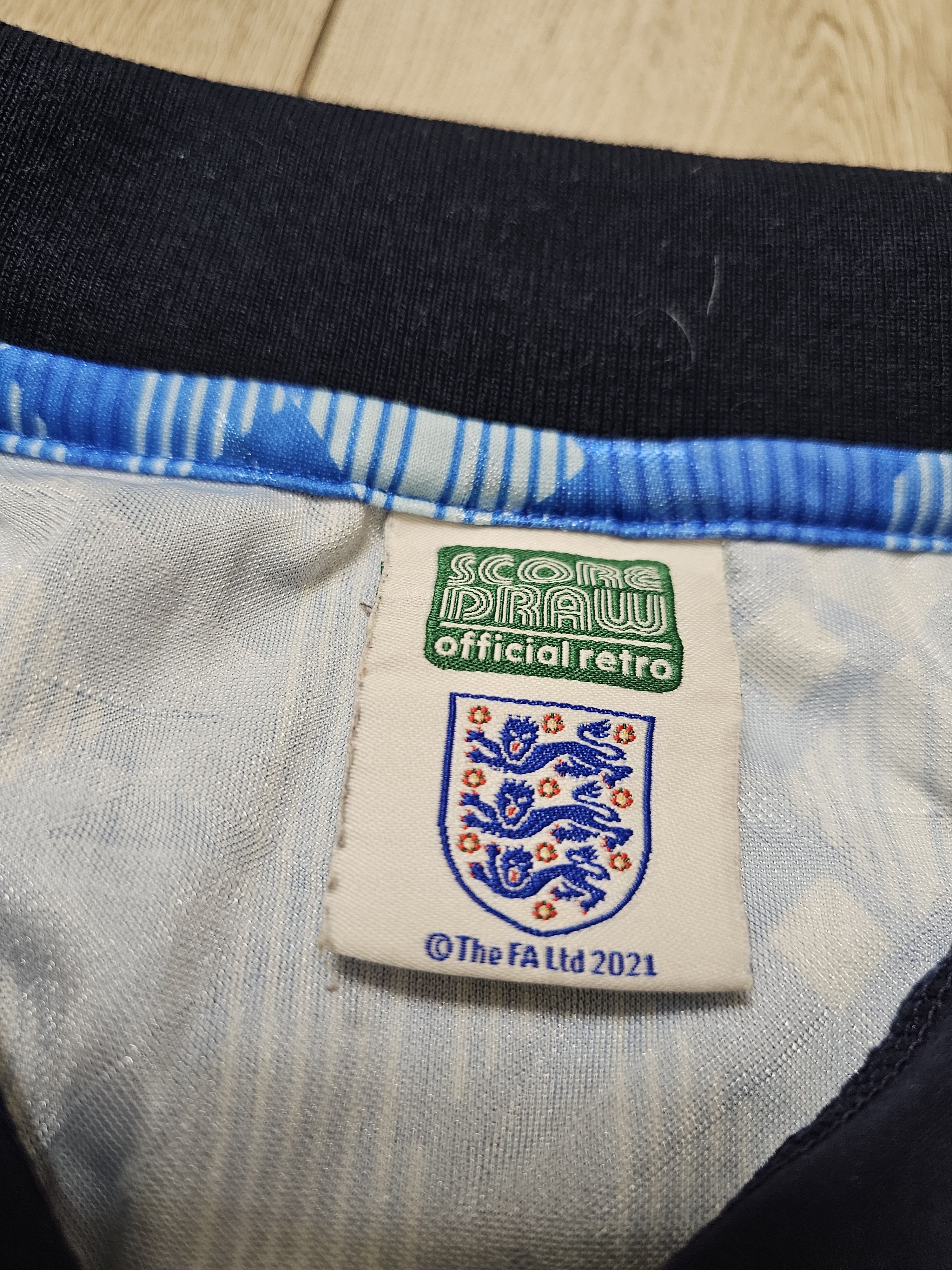 Vintage ENGLAND 1990 1992 THIRD FOOTBALL SHIRT SOCCER JERSEY Size US M / EU 48-50 / 2 - 6 Thumbnail