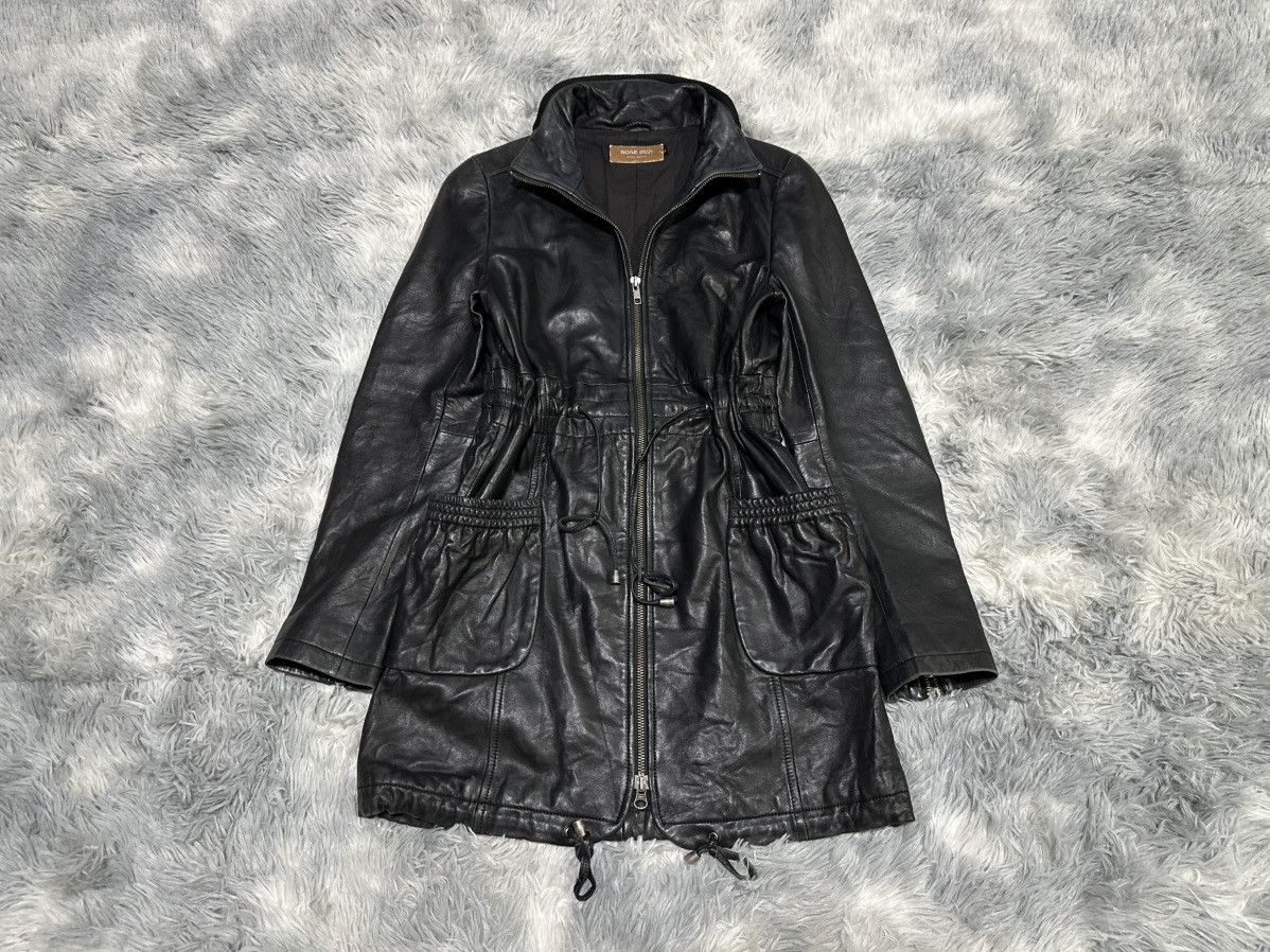 KMRii 🔥Sick Y2K Rose Bud Lamb Leather Coat Drawstring Jacket Goth Size US M / EU 48-50 / 2 - 1 Thumbnail