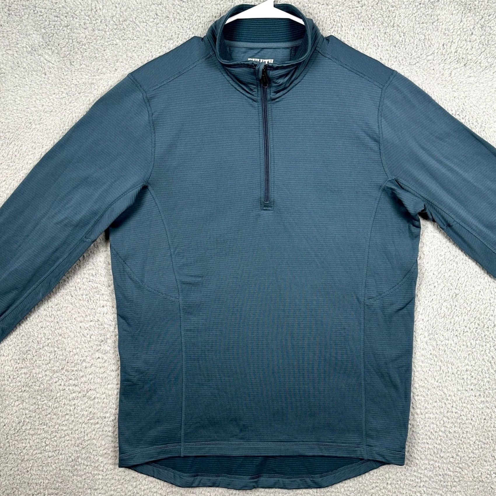 Duluth Trading Company Duluth Trading Co Men Sweatshirt Quarter Zip Blue Stretech Lightweight EUC XS? Size US M / EU 48-50 / 2 - 3 Thumbnail