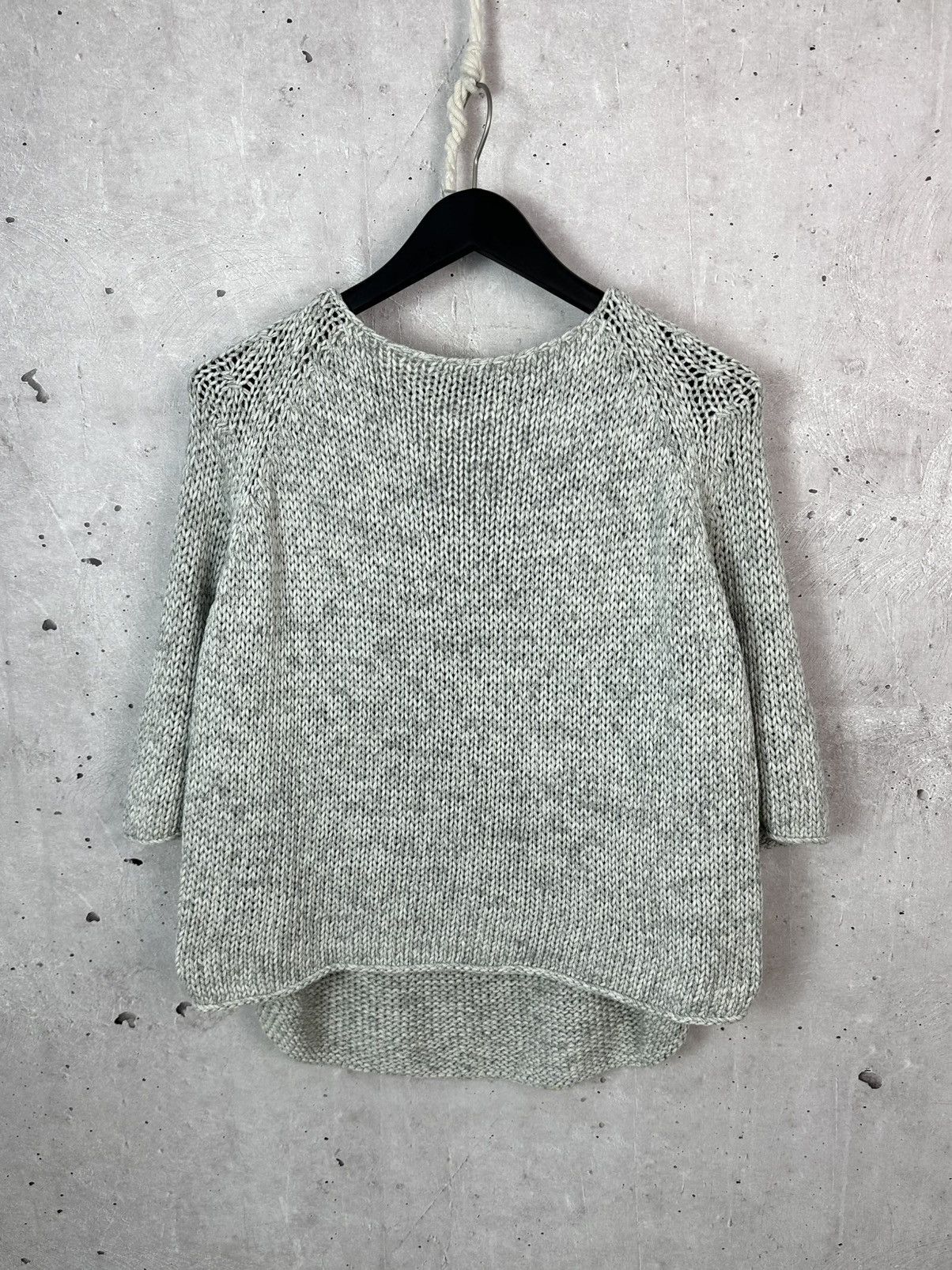 Annette Gortz Annette Gortz Large Knit Grey 3/4 Sleeves Relaxed Sweater Size XL / US 12-14 / IT 48-50 - 9 Thumbnail