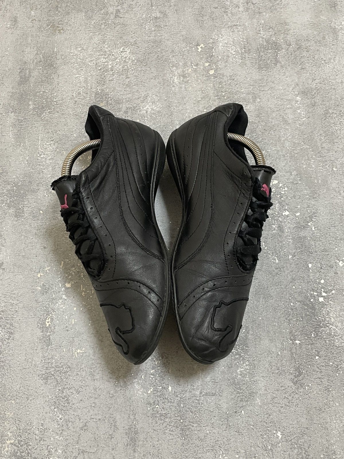 Puma Puma Y2K Big Cat Black-Pink Racing Flat Trainers Shoes Size US 7.5 / IT 37.5 - 6 Thumbnail