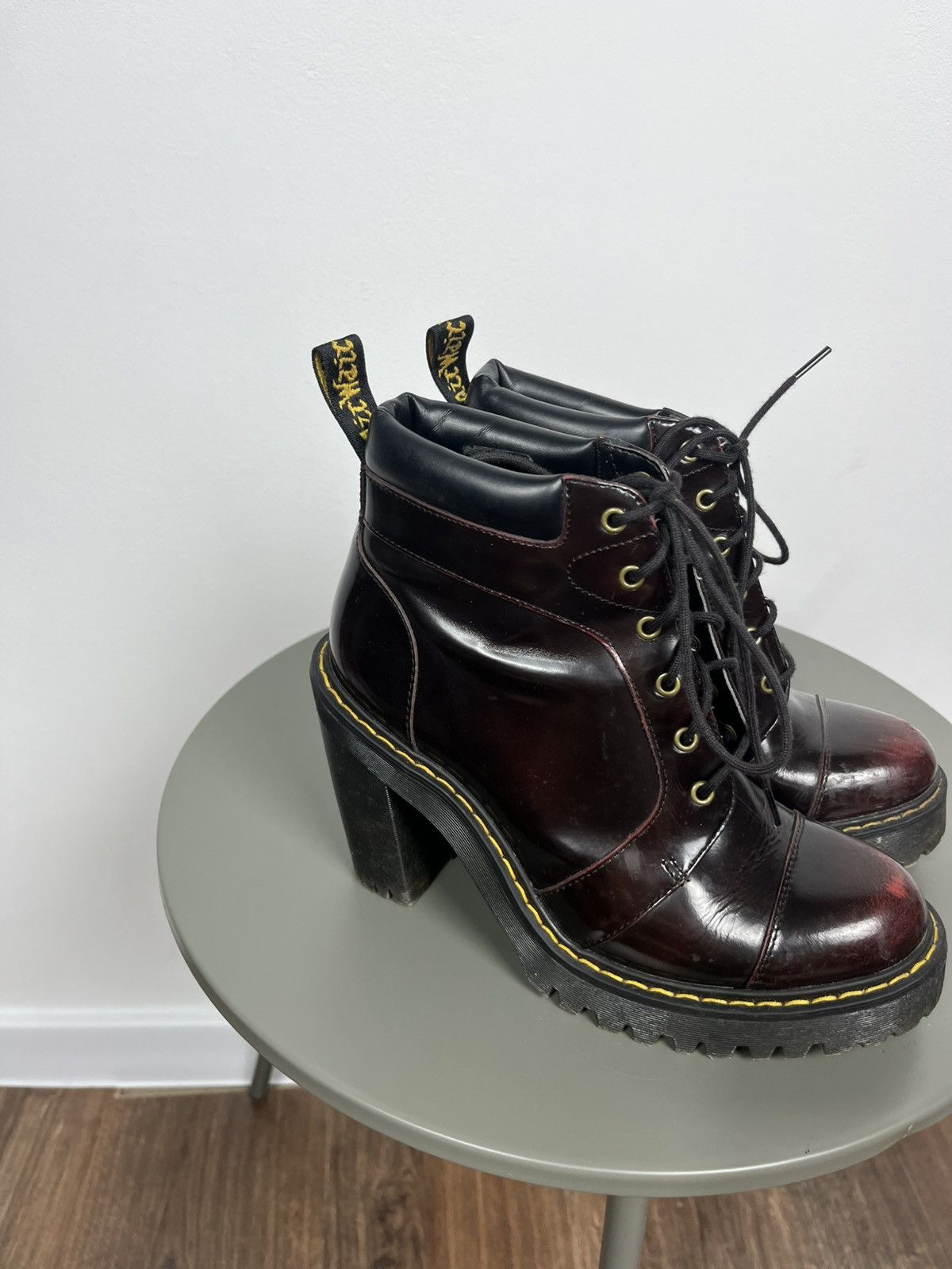 Dr. Martens Dr. Martens Averil Heeled Boots UK 4 EU 37 US 6 Burgundy Size US 6 / IT 36 - 4 Thumbnail