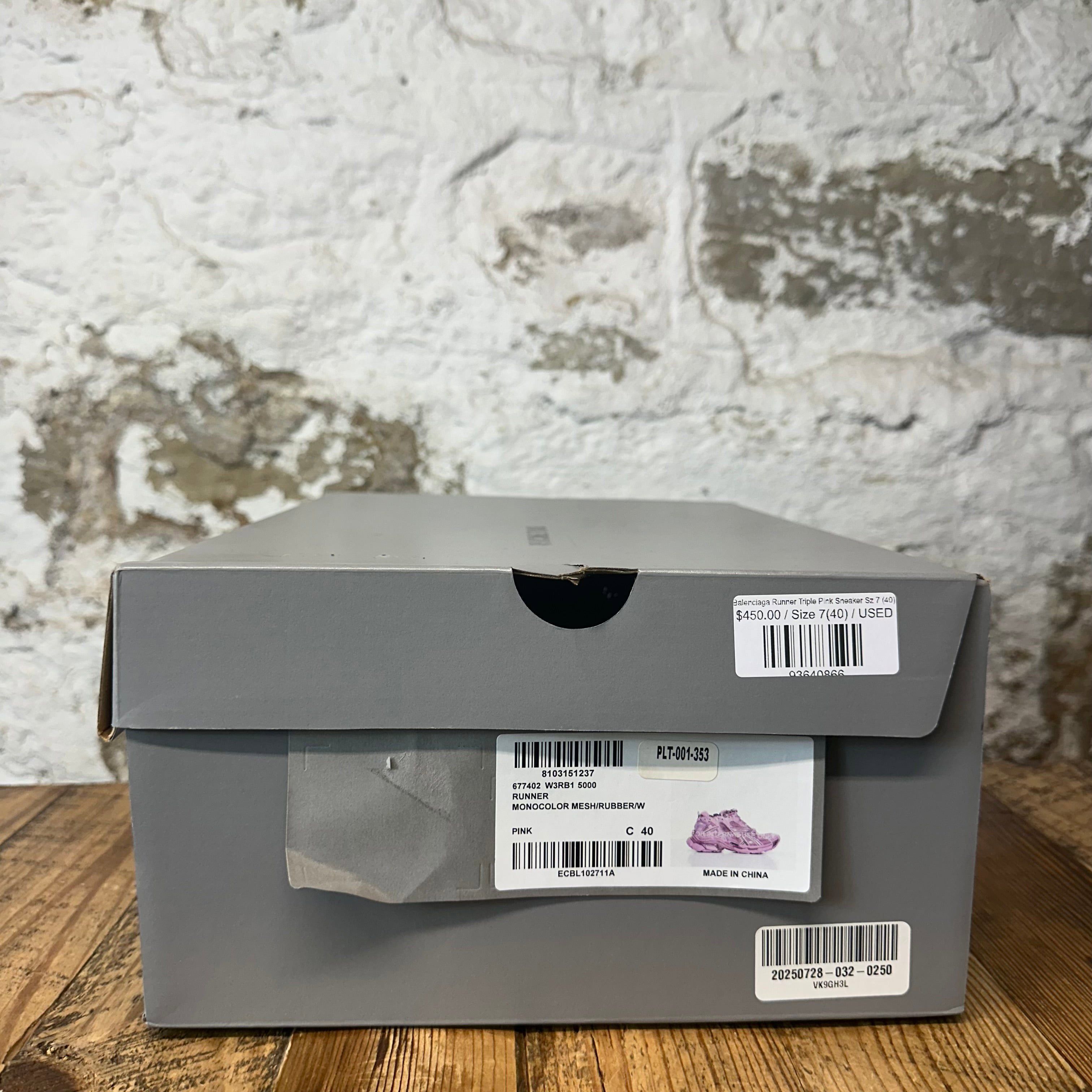 Balenciaga Balenciaga Runner Triple Pink Sneaker Sz 7 (40) Size US 7 / EU 40 - 8 Thumbnail