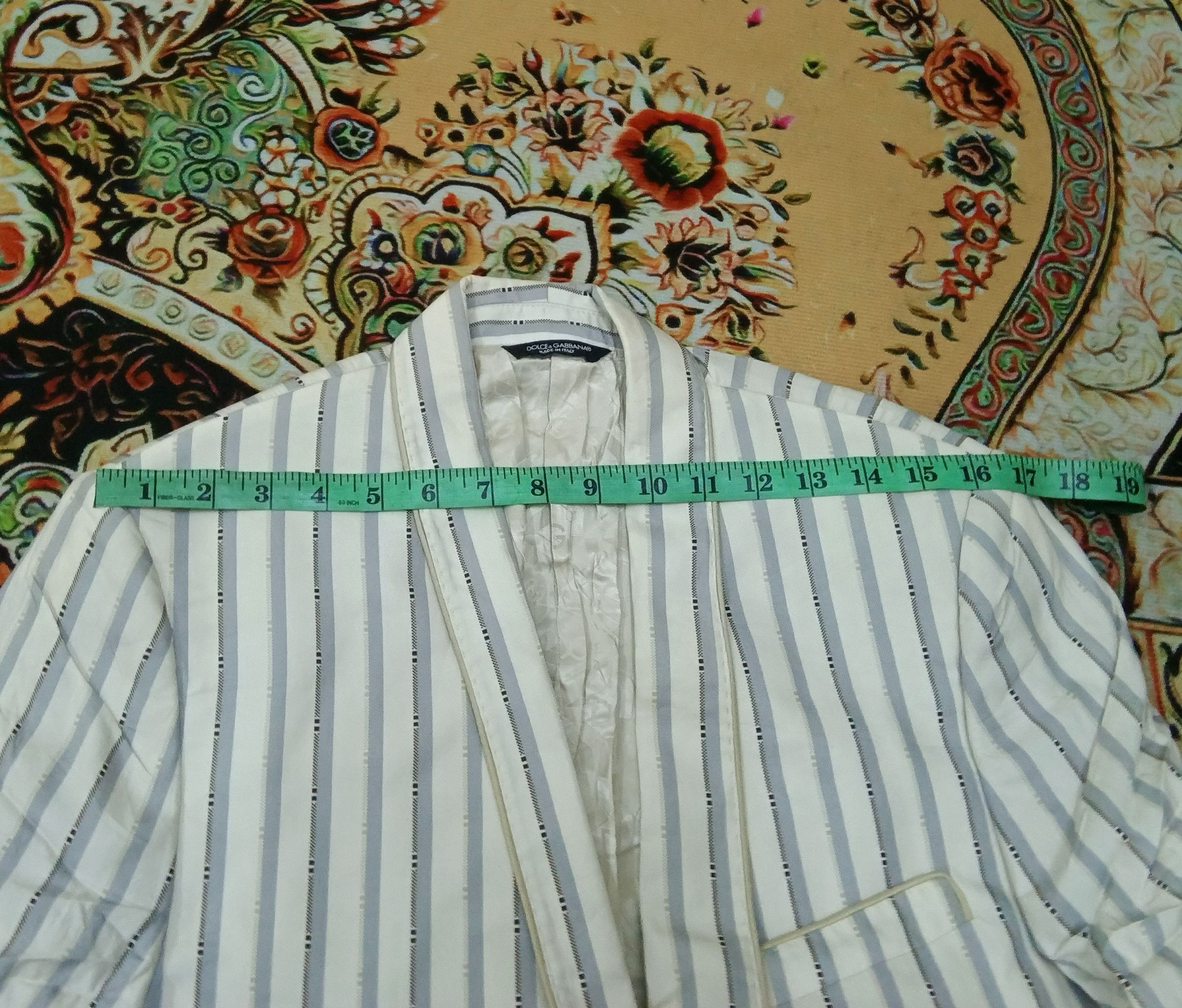Dolce & Gabbana Vintage Dolce and Gabbana Gold White Blazer Jacket Size US S / EU 44-46 / 1 - 18 Thumbnail