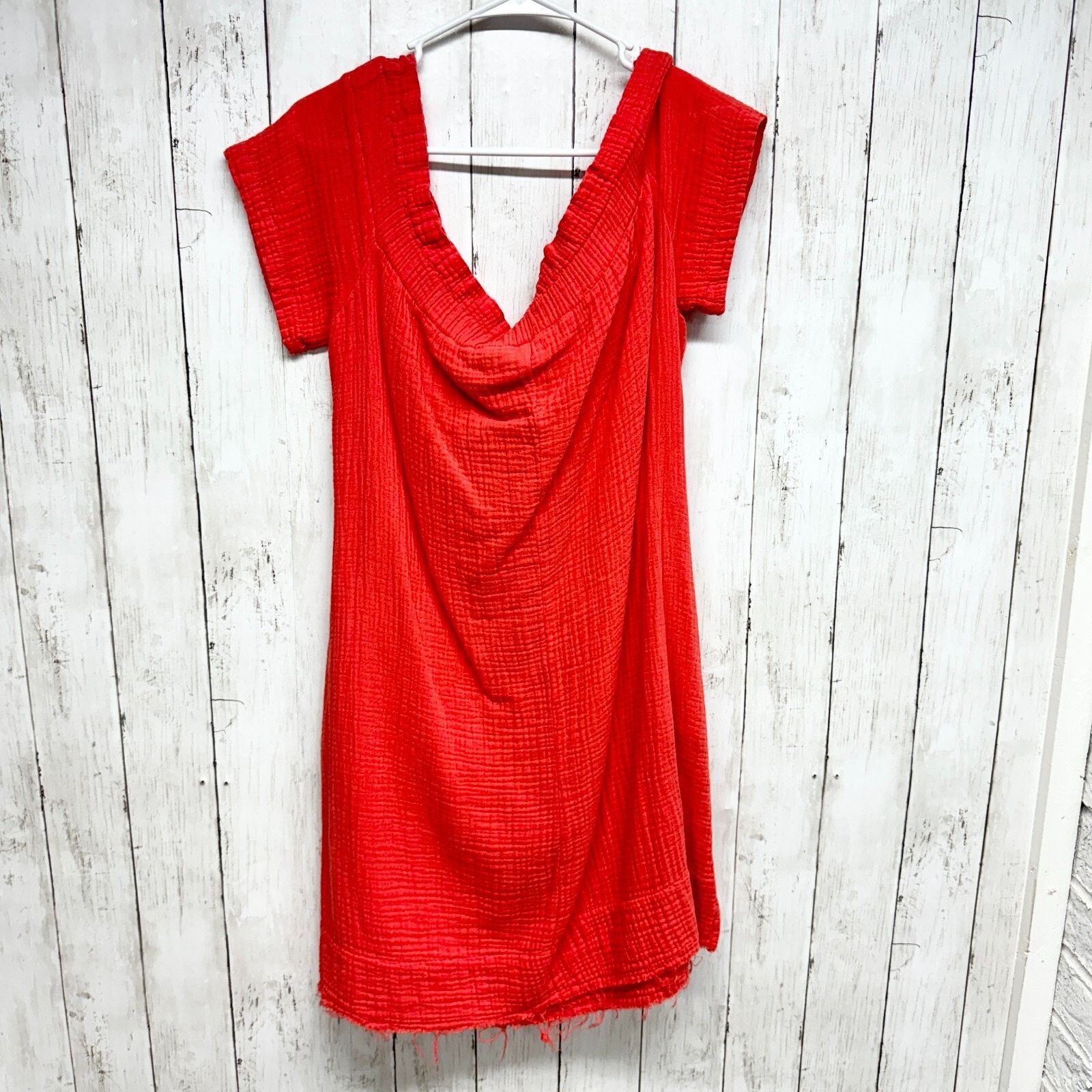 Anthropologie Amadi Anthropologie Off Shoulder Coral Gauze Tunic Mini M Size M / US 6-8 / IT 42-44 - 5 Thumbnail