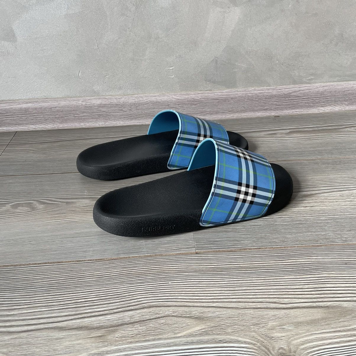 Burberry Burberry Furley Blue Nova Check Slides / Sandals / Slippers Size US 9 / EU 42 - 6 Thumbnail