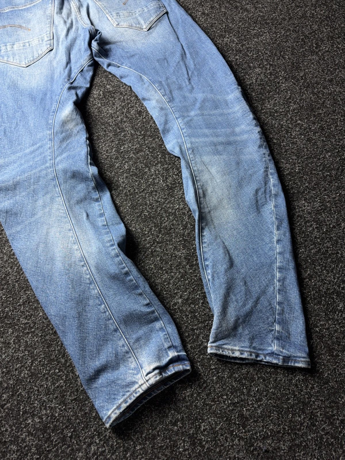 G-Star Vintage G-Star RAW Arc 3D Slim Fit Vintage Light Blue Jeans Size US 32 / EU 48 - 13 Thumbnail