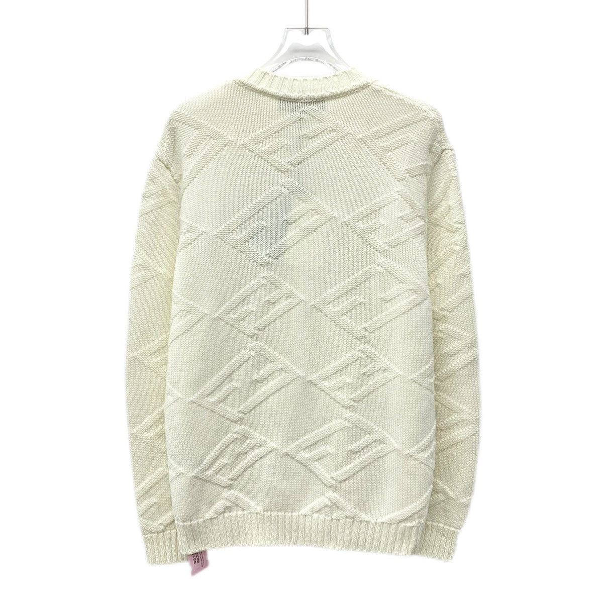 Fendi Fendi Beige Wool Long Sleeve Knit Sweater K26WX Size S / US 4 / IT 40 - 2 Thumbnail
