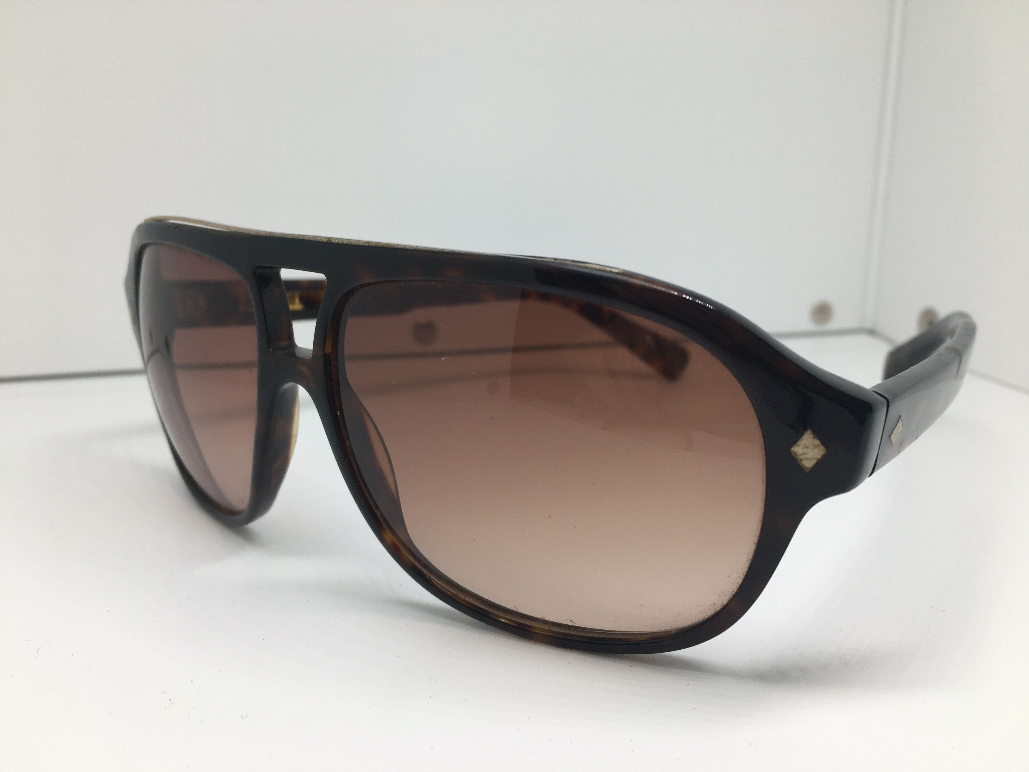 Vintage Vintage ETNIK UK ES130 Tortoise Aviator Sunglasses Pilot Size ONE SIZE - 4 Thumbnail