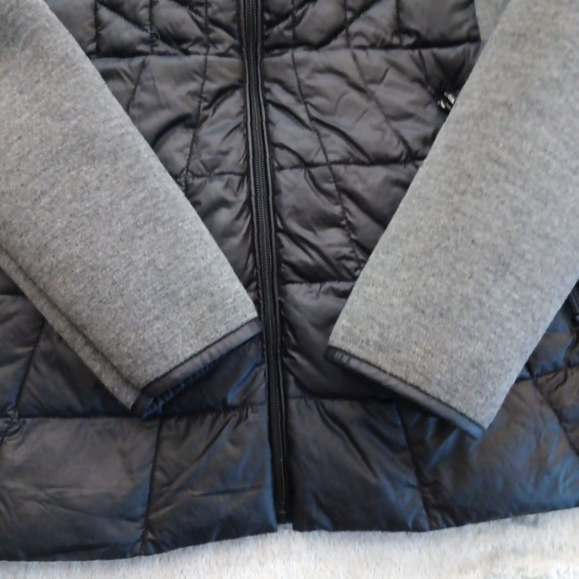 Vintage Bernardo Jacket Womens XS Black Gray Quilted Down Hooded Packable Size XS / US 0-2 / IT 36-38 - 4 Thumbnail