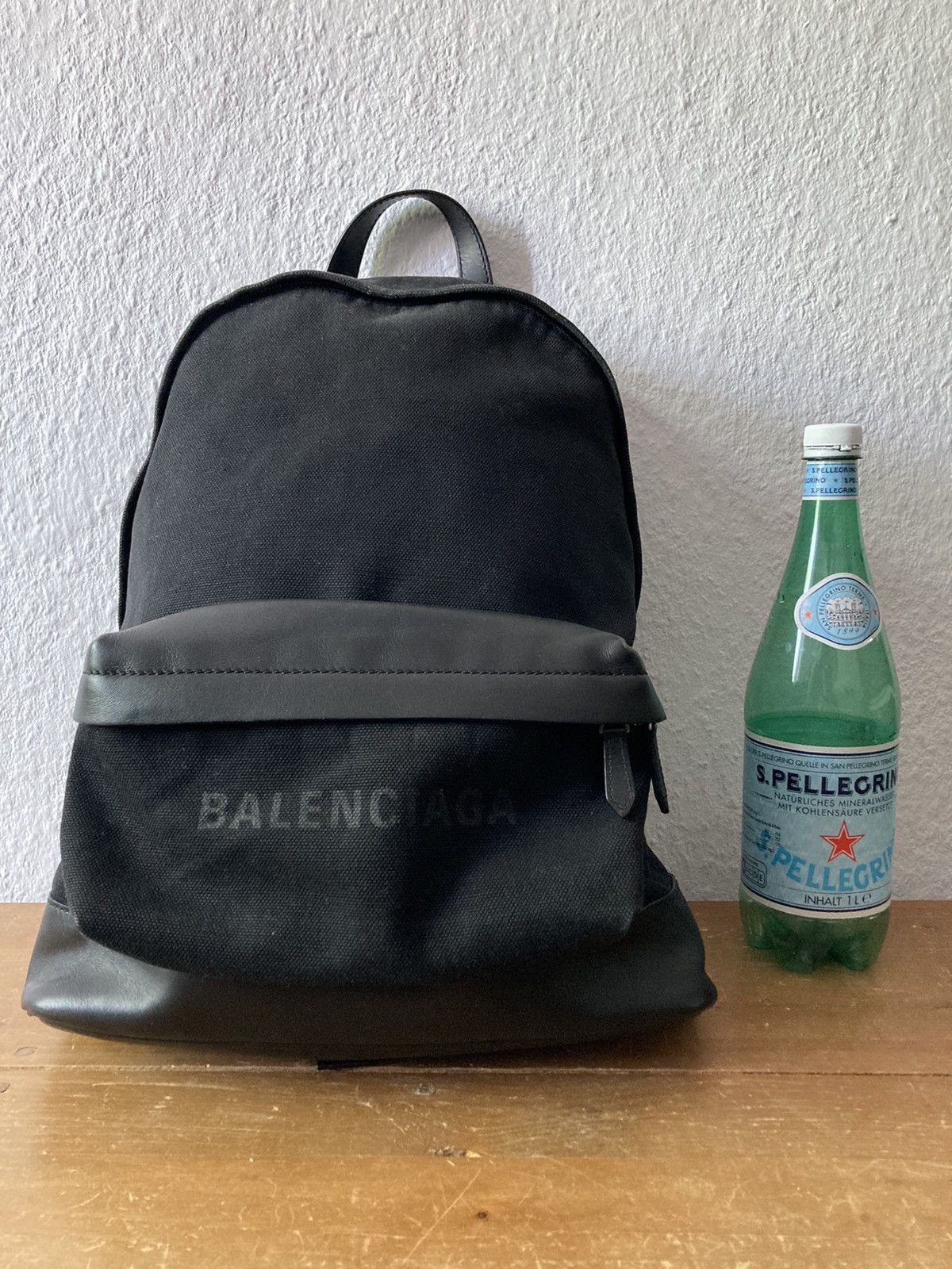 Balenciaga Balenciaga Leather Appliquéd Canvas Backpack Size ONE SIZE - 18 Thumbnail