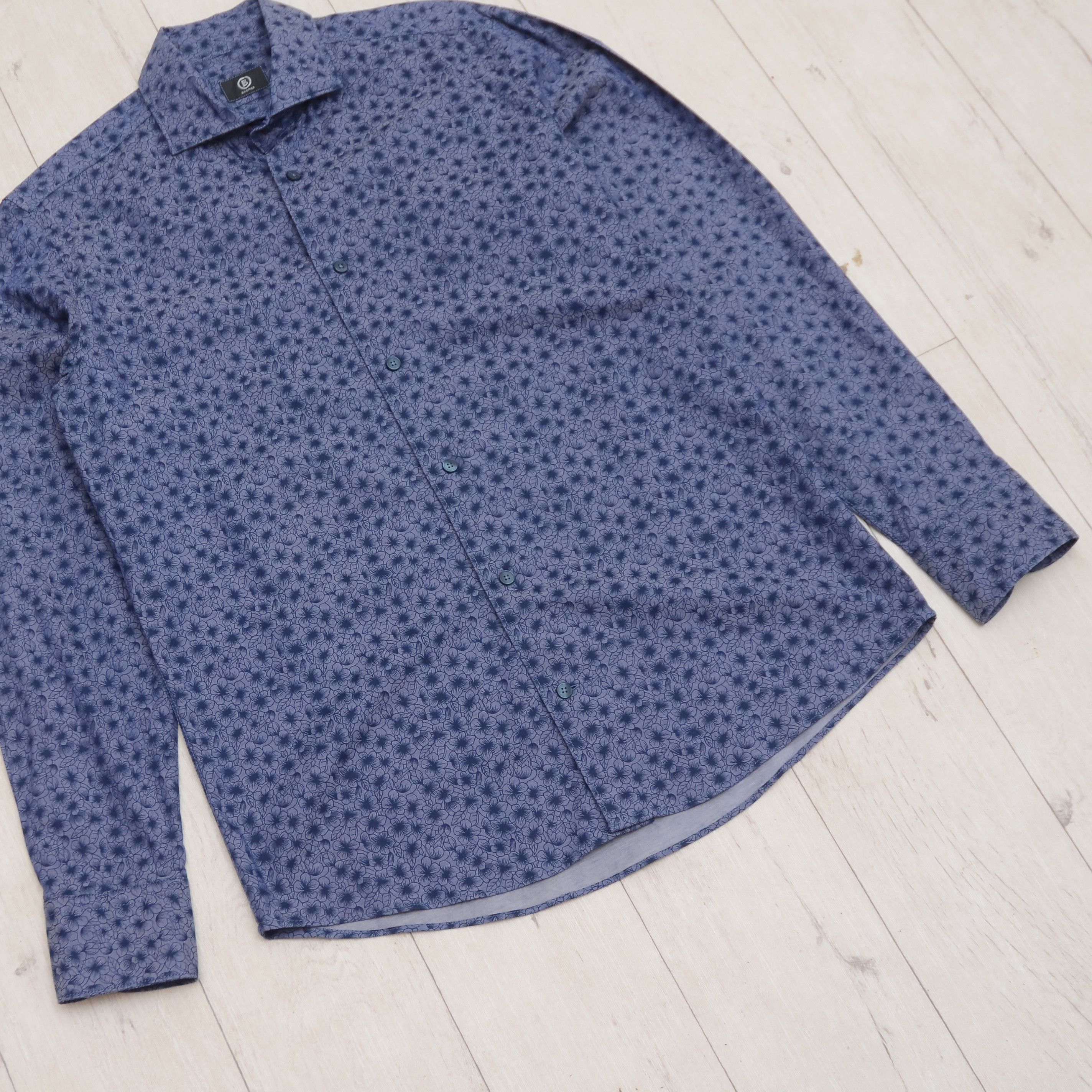 Bogner Bogner Men's Shirt M Long Sleeve Floral Print Blue Casual Size US M / EU 48-50 / 2 - 4 Thumbnail