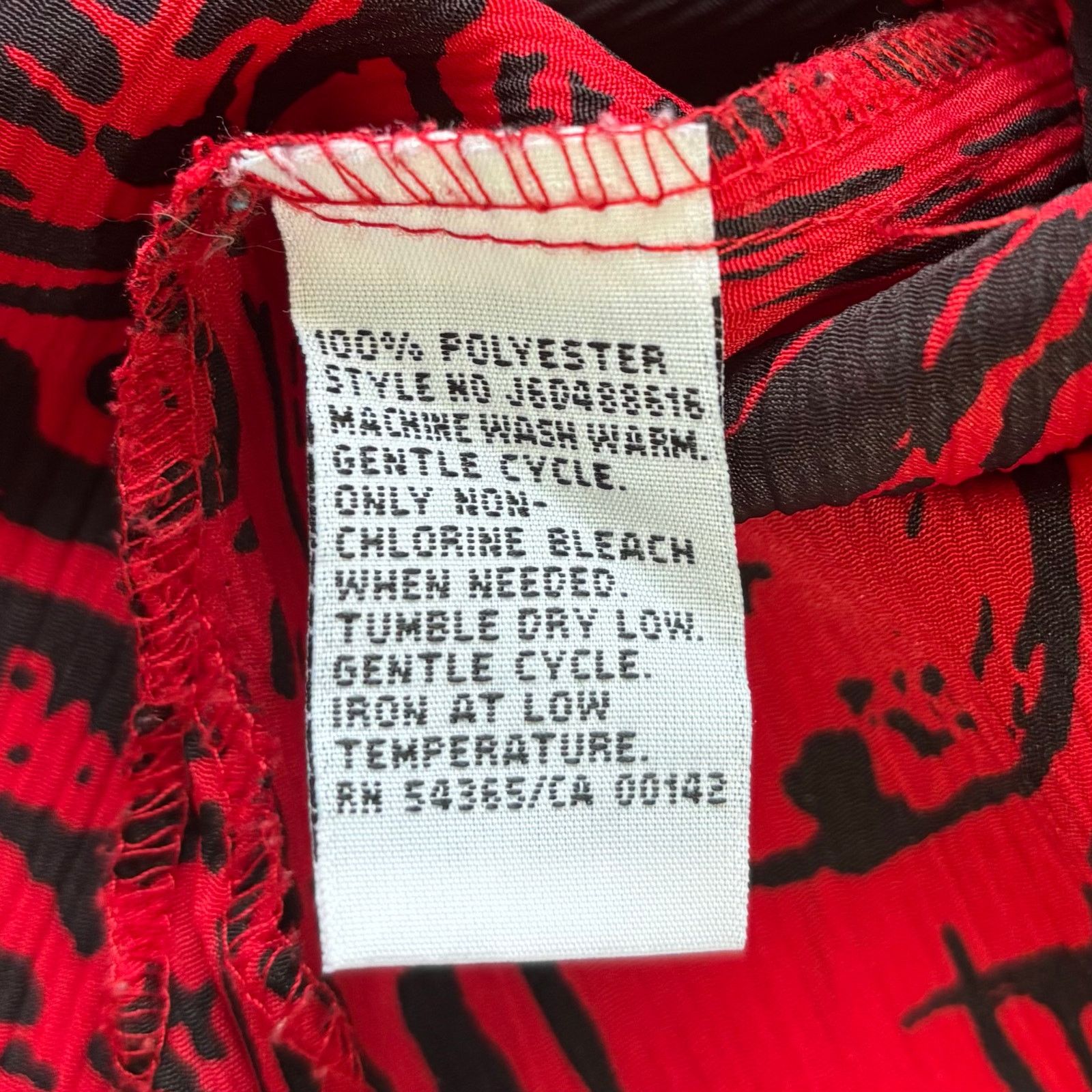 Other Alia Red Black Floral Button Down Blouse Size 16W Pleated Size XXL / US 16-18 / IT 52-54 - 8 Thumbnail