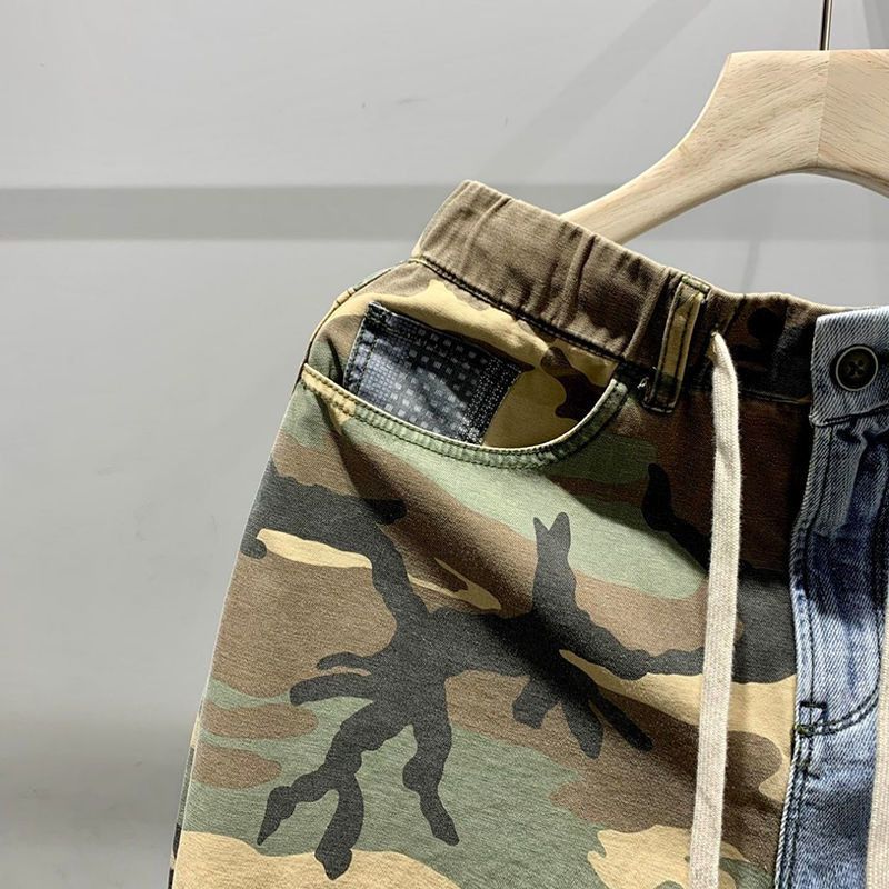 Japanese Brand Drawstring Camo/denim shorts pants Size US 30 / EU 46 - 7 Thumbnail