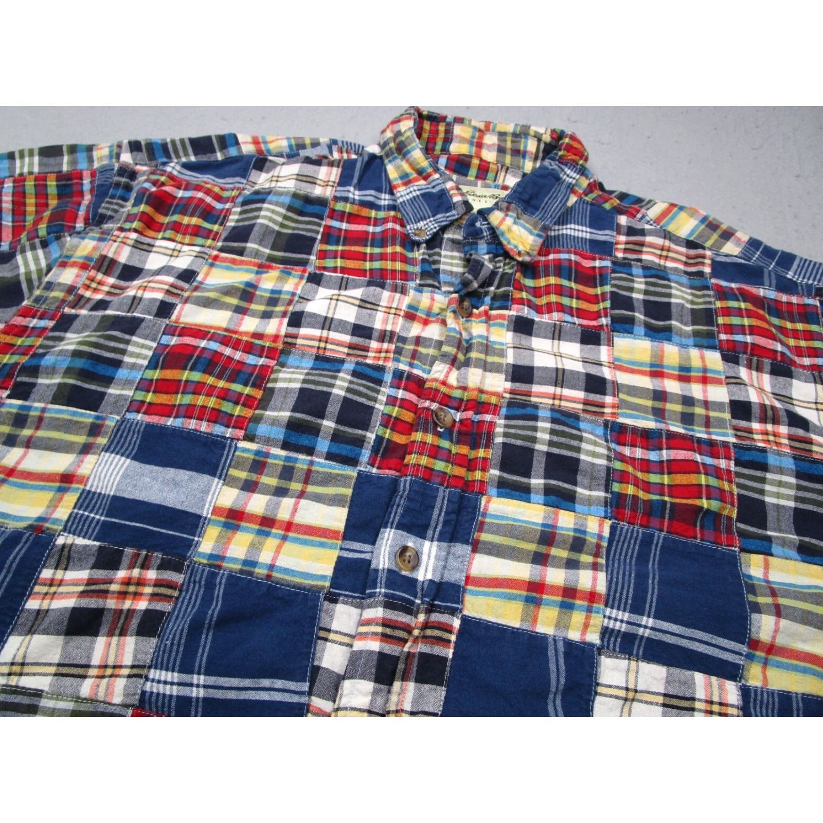 Eddie Bauer VINTAGE Eddie Bauer Shirt Men XL Blue Plaid Short Sleeve Button-Up Casual & Dressy Size US XL / EU 56 / 4 - 2 Thumbnail