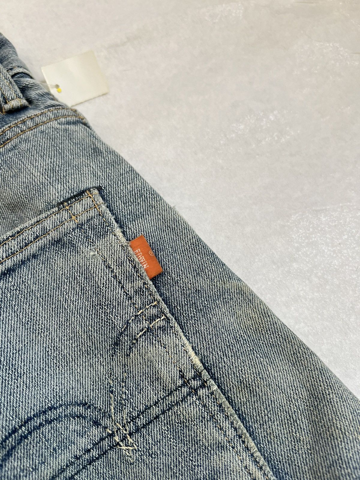 Edwin Edwin 505z Orange Selvedge Distressed Denim Size US 37 - 17 Thumbnail