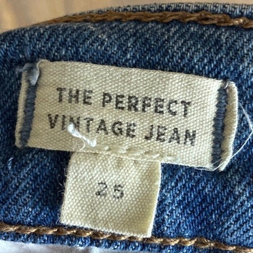 Madewell Madewell Womens Jeans Blue Denim High Rise Perfect Vintage Distressed Stretch 25 Size 42" / US 20 - 5 Thumbnail
