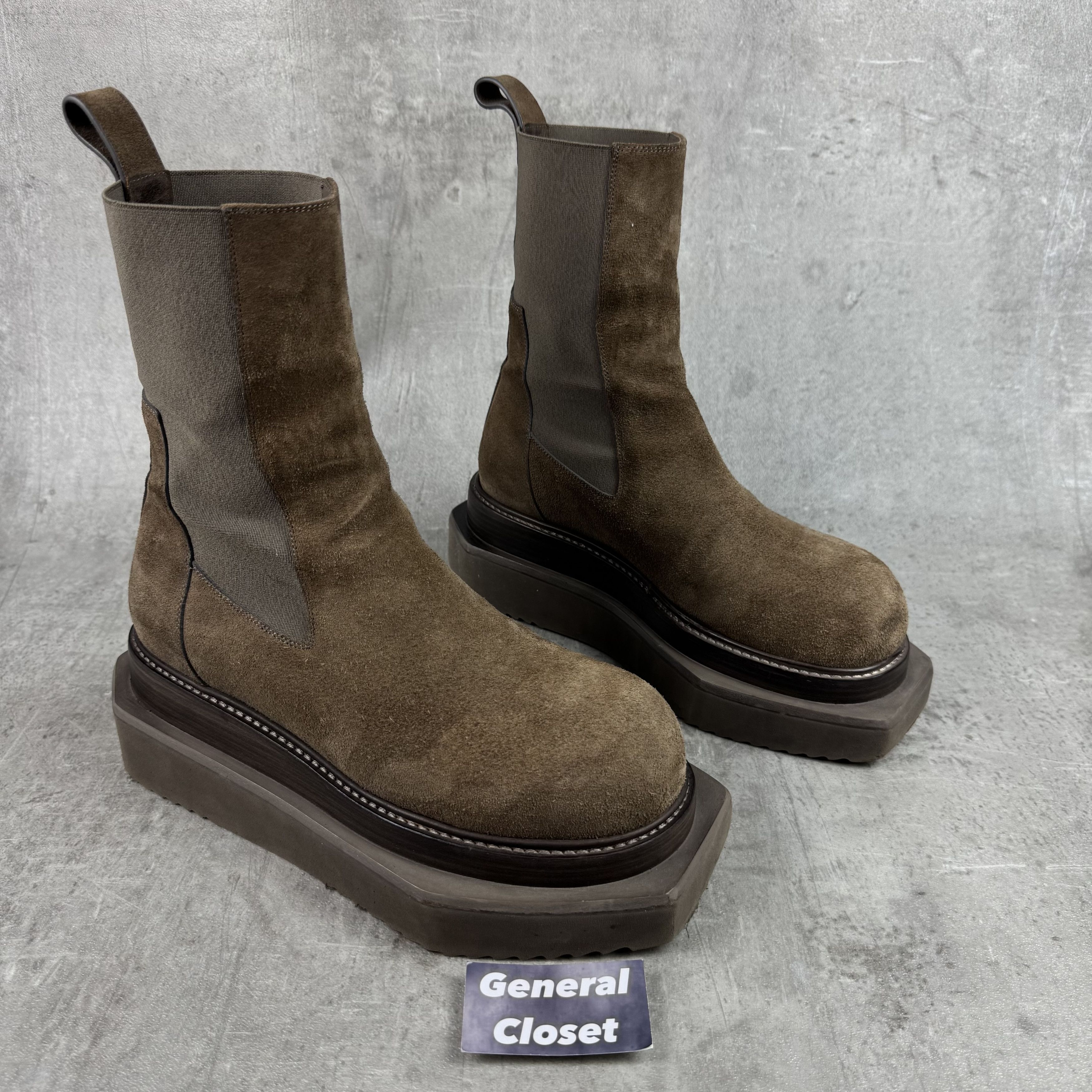 Rick Owens RICK OWENS Beatle Turbo Cyclops Boots Suede Dust Size US 8 / EU 41 - 2 Thumbnail