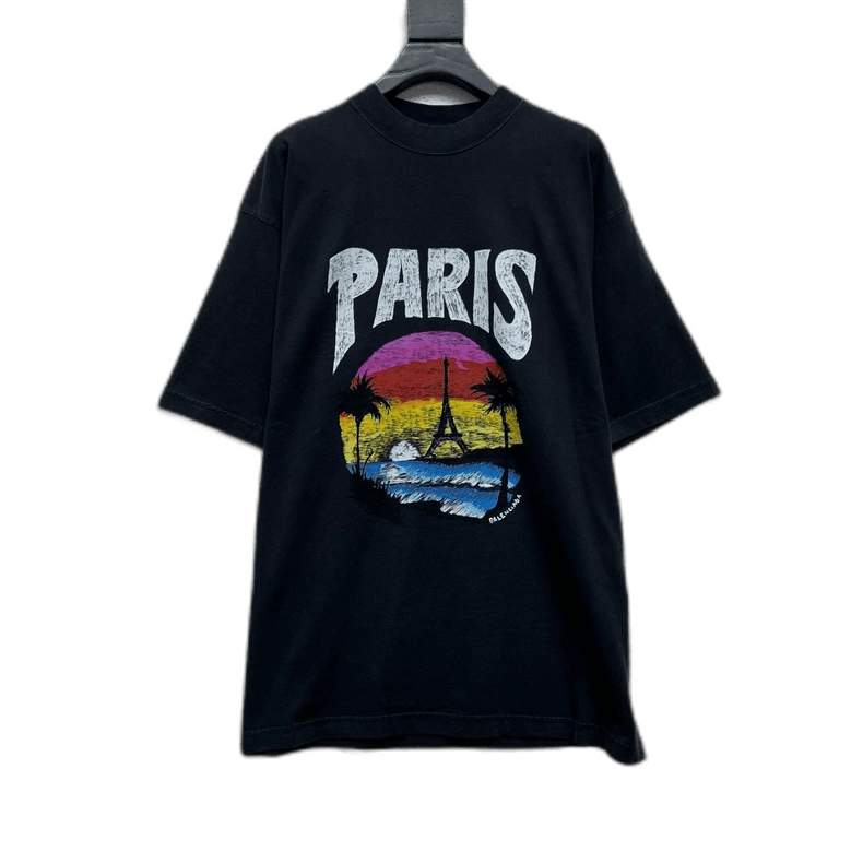 Balenciaga Paris Tropical Print T-shirt