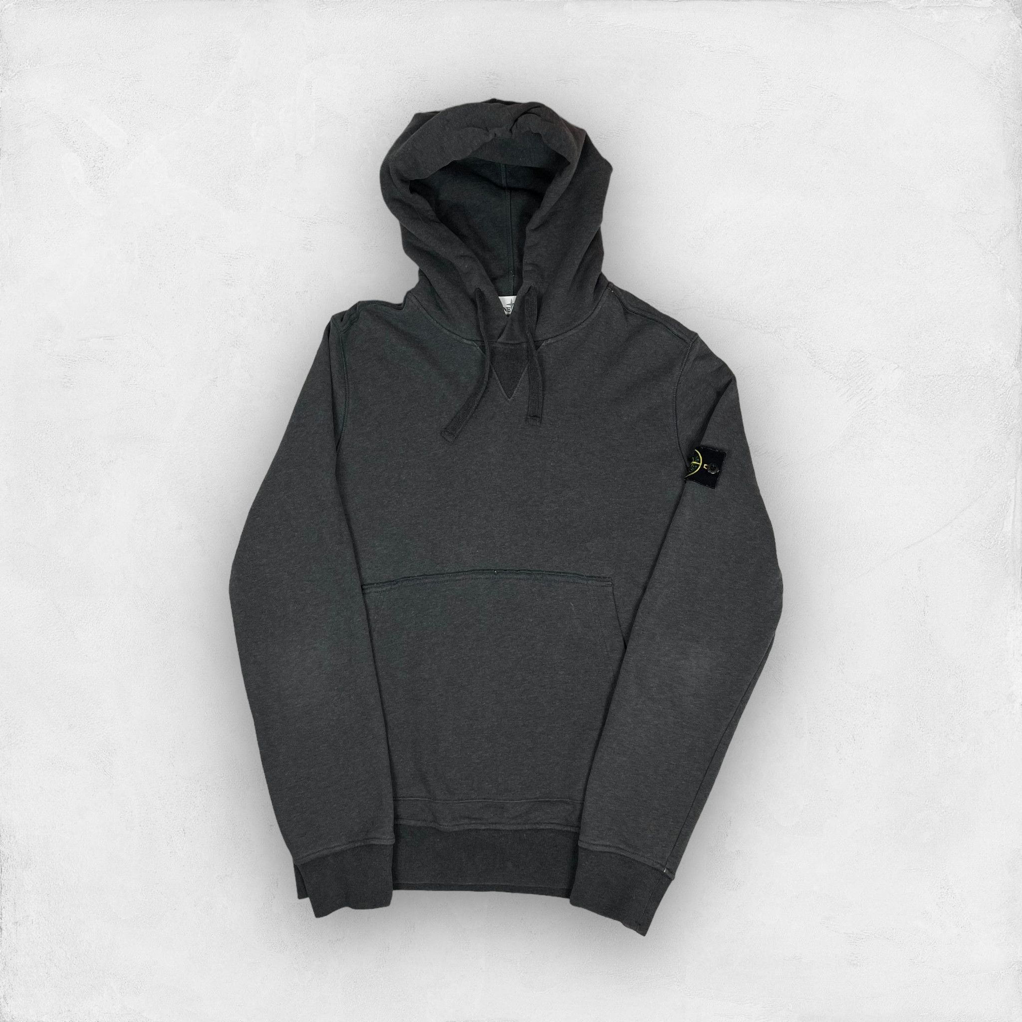 image of Stone Island Mens Gray Long Sleeve Pullover Popover Hoodie L in Grey (Size Large)