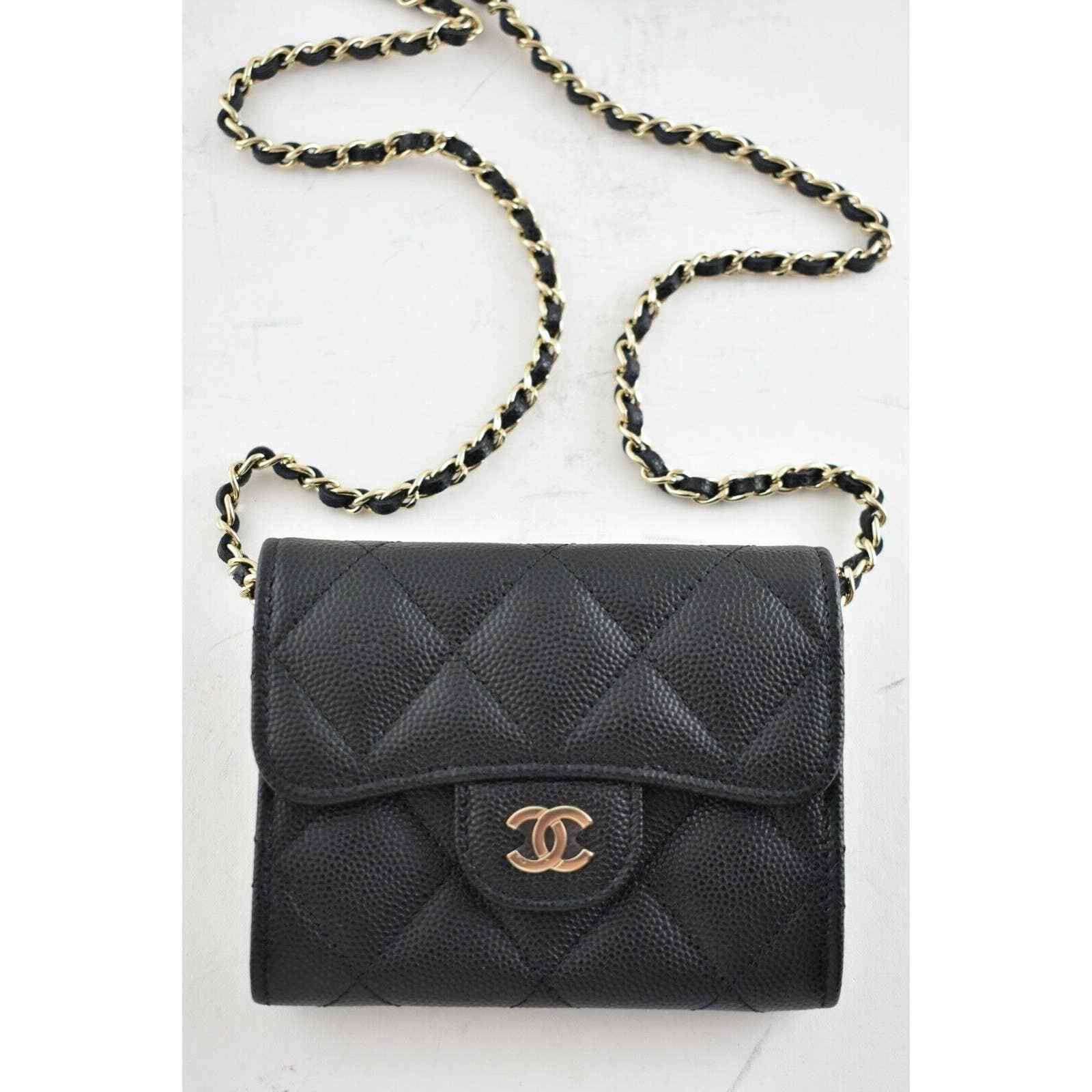 Chanel Chanel Mini Wallet On Chain Gold Card Shoulder Crossbody Bag Size ONE SIZE - 3 Thumbnail