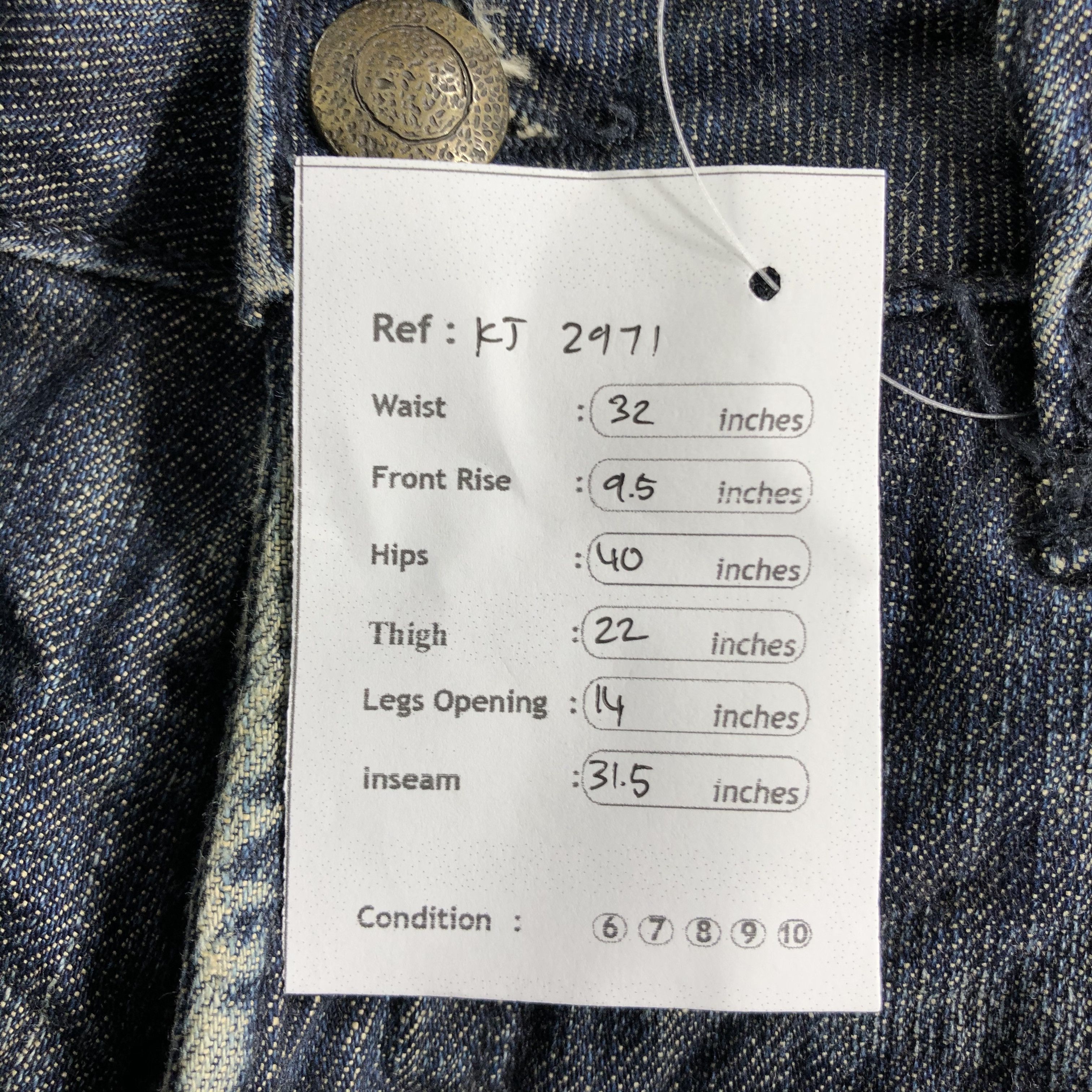 Japanese Brand Neo LA Jeans Dark Wash Denim KJ2971 Size US 31 - 11 Thumbnail