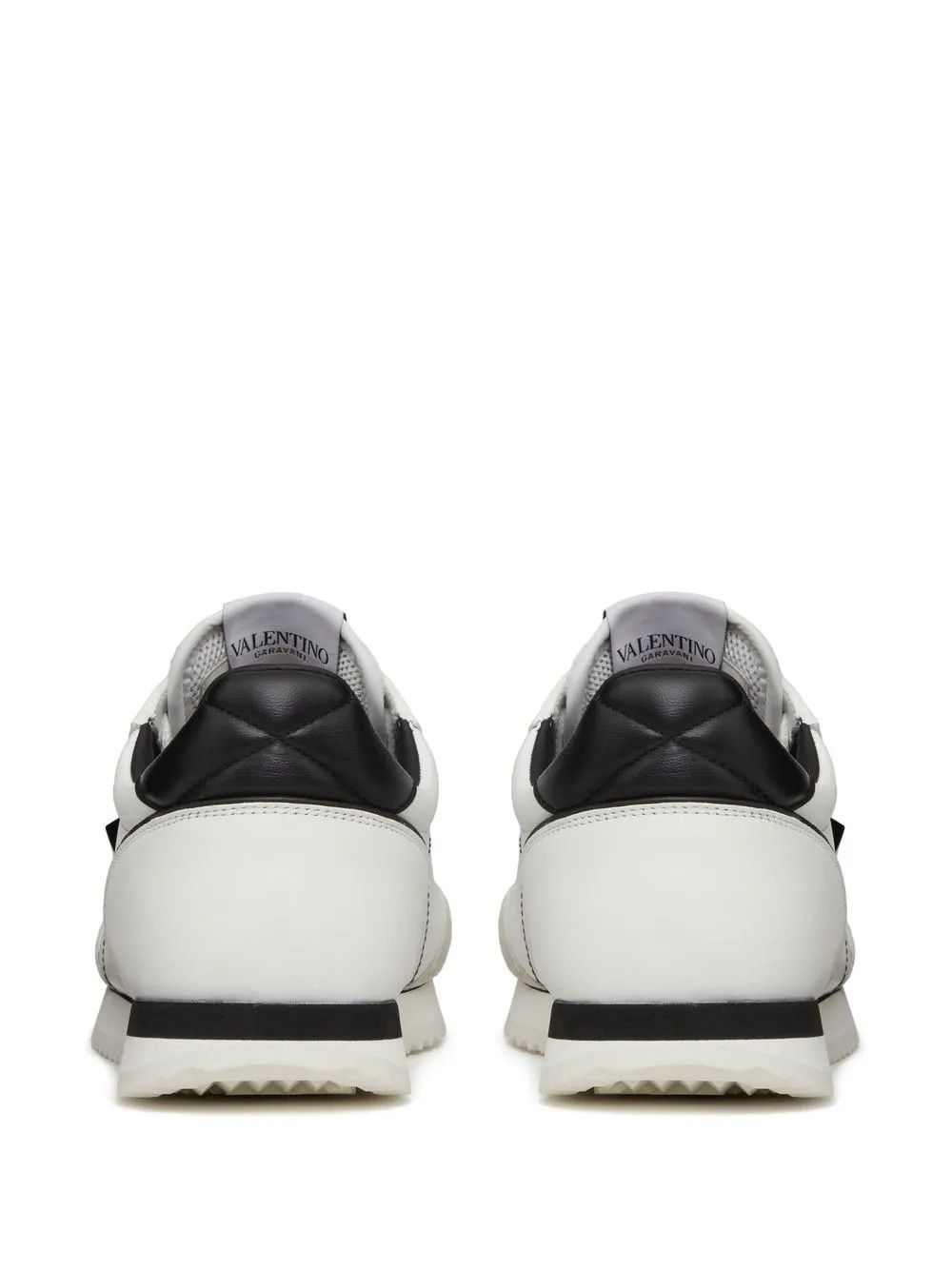 Valentino o1y0525 Leather Low-Top Sneakers in White/Black Size US 7.5 / EU 40-41 - 4 Thumbnail