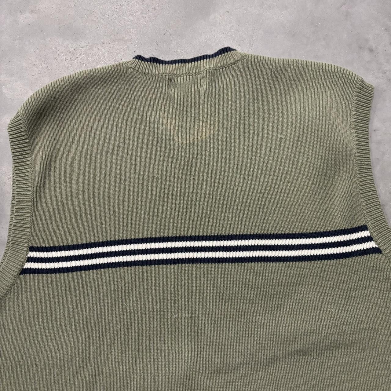 Japanese Brand × Vintage Crazy Vintage Y2K/2000s Green Earth Tone Striped Essential Vest! Size US M / EU 48-50 / 2 - 5 Thumbnail