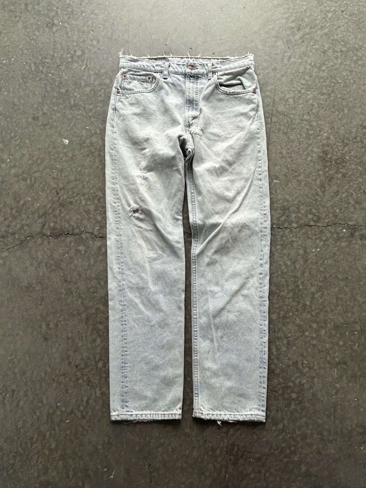 Levi's Vintage 90s Levis 505 Light Wash Denim Jeans 34x32 Distress Size US 34 / EU 50 - 4 Thumbnail