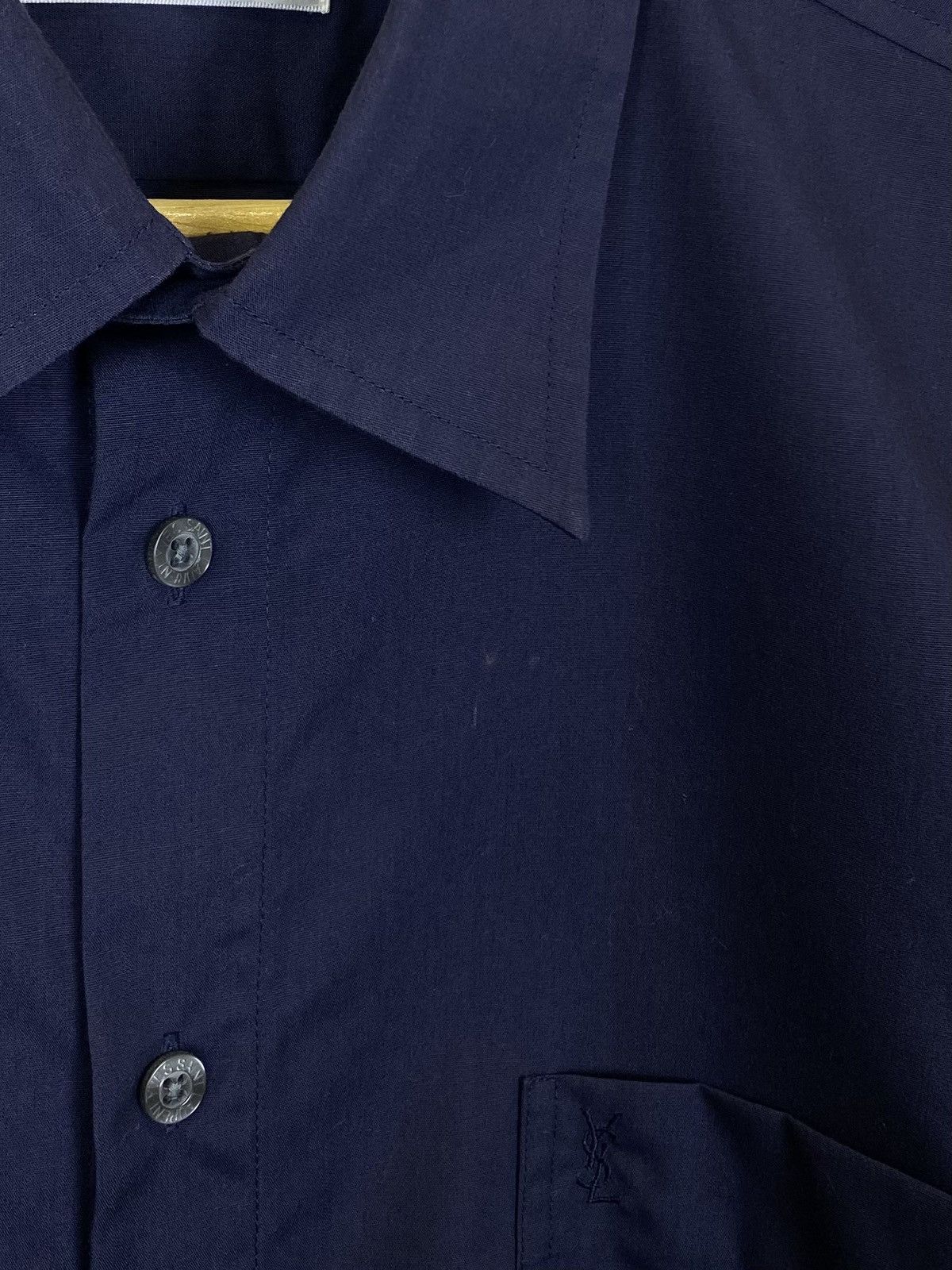 Yves Saint Laurent Vintage Yves Saint Laurent Shirt Short Sleeve 90’s Pockets Size US L / EU 52-54 / 3 - 3 Thumbnail