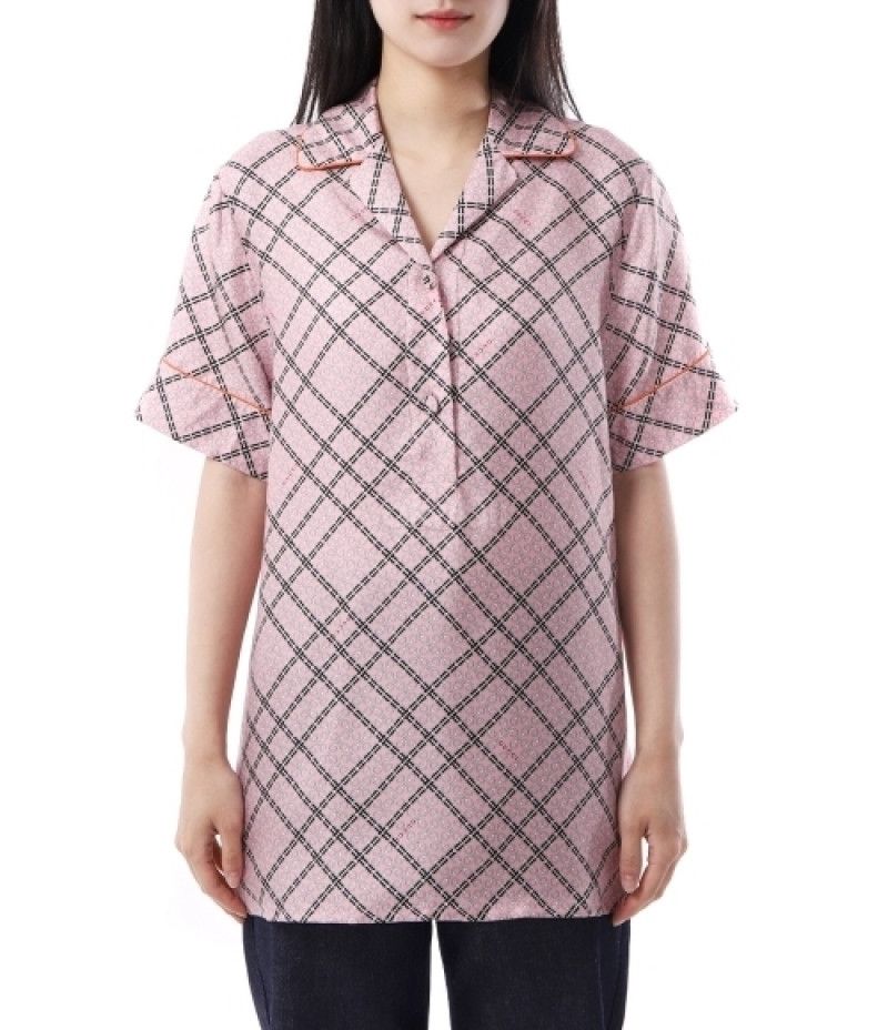 Gucci o1la5ras0526 Printed Silk Twill Shirt in Pink Size XS / US 0-2 / IT 36-38 - 1 Thumbnail