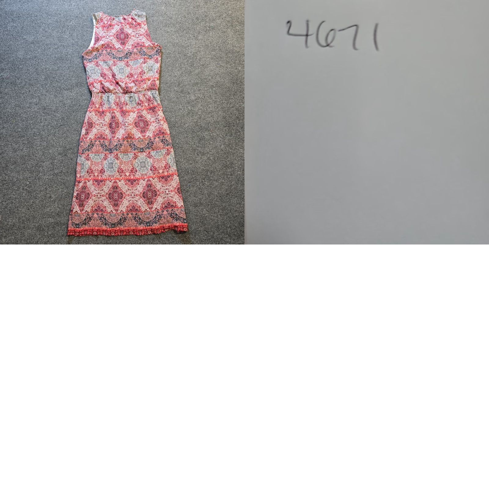 Vintage Garnet Hill Dress Womens Size 8 Red Silk Sleeveless Midi Boho Casual Capsule Size M / US 6-8 / IT 42-44 - 8 Thumbnail