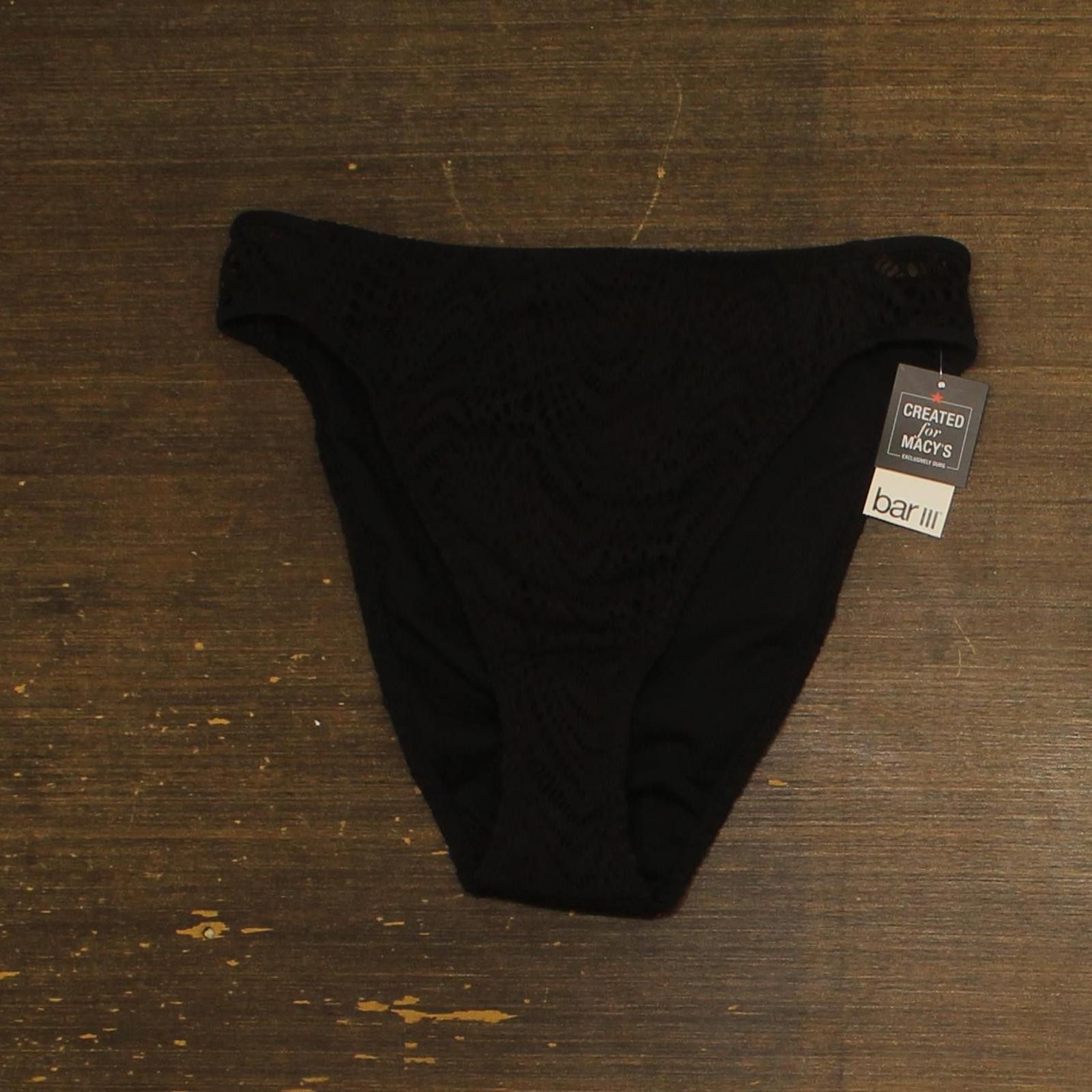 Bar III Nwt Bar Iii Womens Side Tab Bikini Bottom Mbgc25557 Black M Size ONE SIZE - 1 Thumbnail