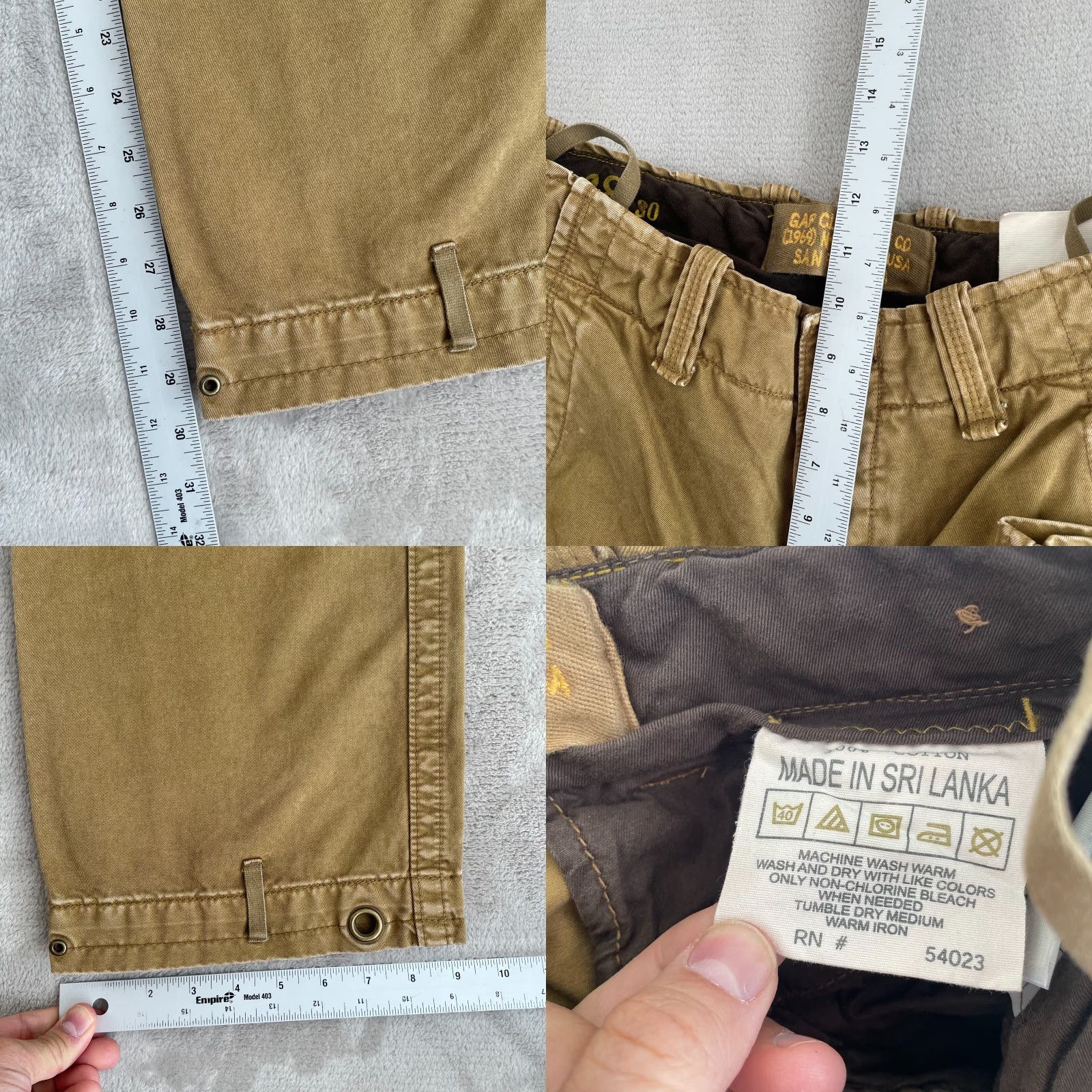 Gap VINTAGE GAP Cargo Pants Men 30x30 Brown Paratrooper Baggy Military Adjustable Waist Pants Mens Cargo Brown 30x30 Vintage GAP Size US 30 / EU 46 - 8 Thumbnail
