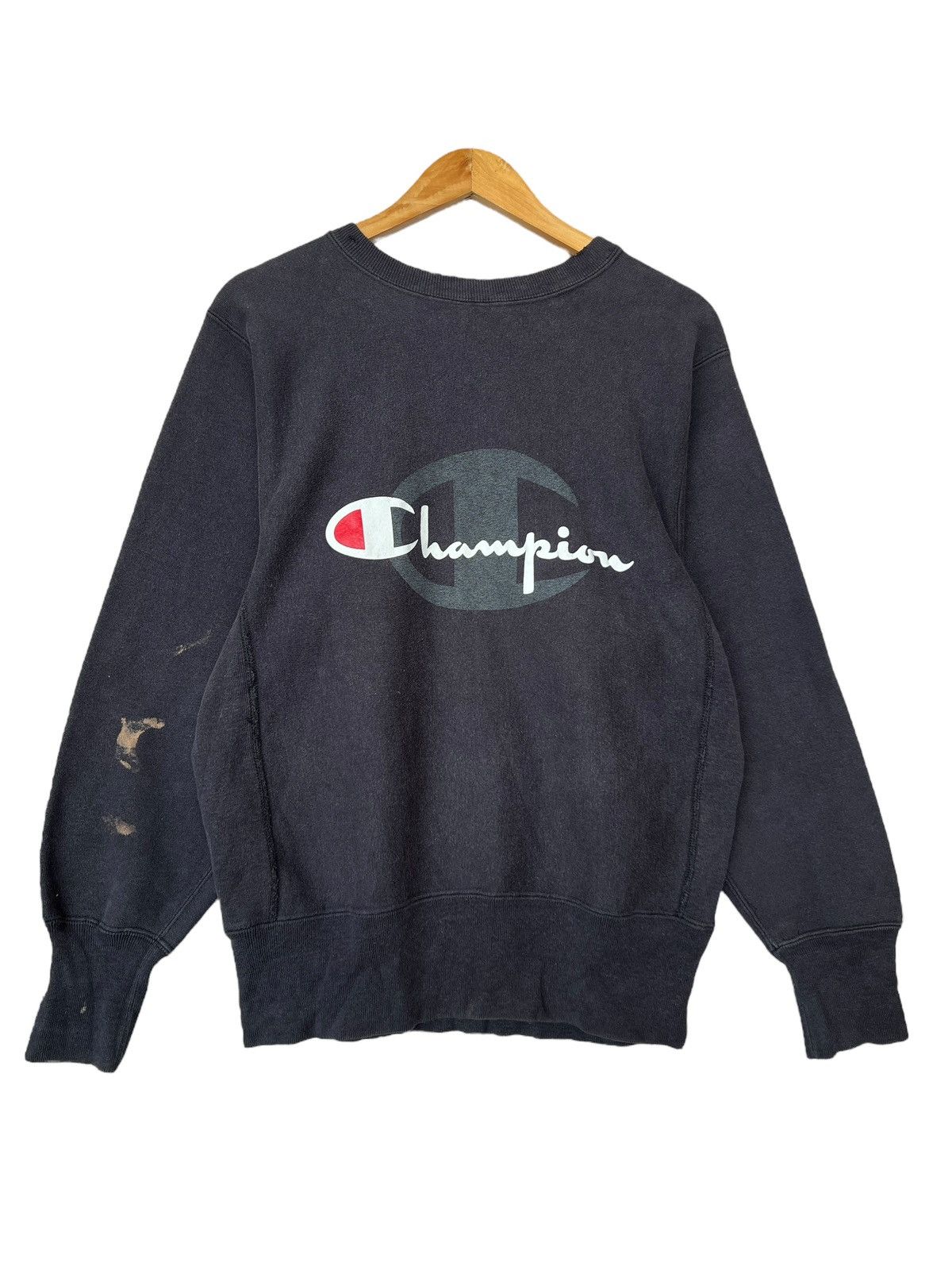 Champion Vintage 90s Champion Reverse Weave Made Usa Black Sweatshirt Size US M / EU 48-50 / 2 - 3 Thumbnail