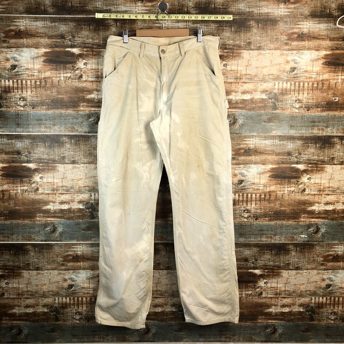 Carhartt Carhatt faded White dirty worker painter cargo Pants #A2588 Size US 33 - 10 Thumbnail