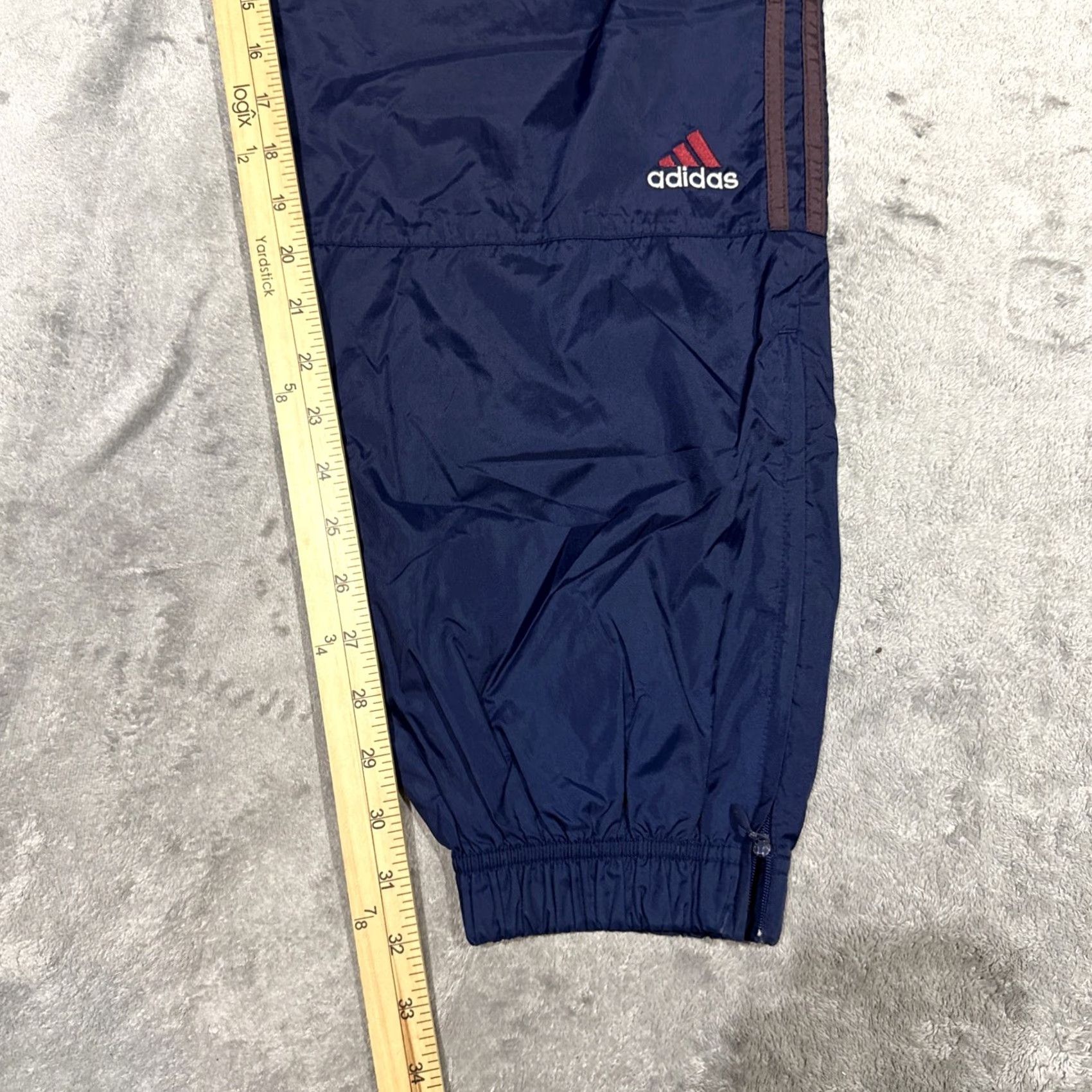 Adidas VINTAGE Adidas Team Track Pants Mens XL Blue Red 3 Stripes Lined Nylon Zip 90s Basketball Gym Running Shirts/Pants Men Size US 36 / EU 52 - 6 Thumbnail