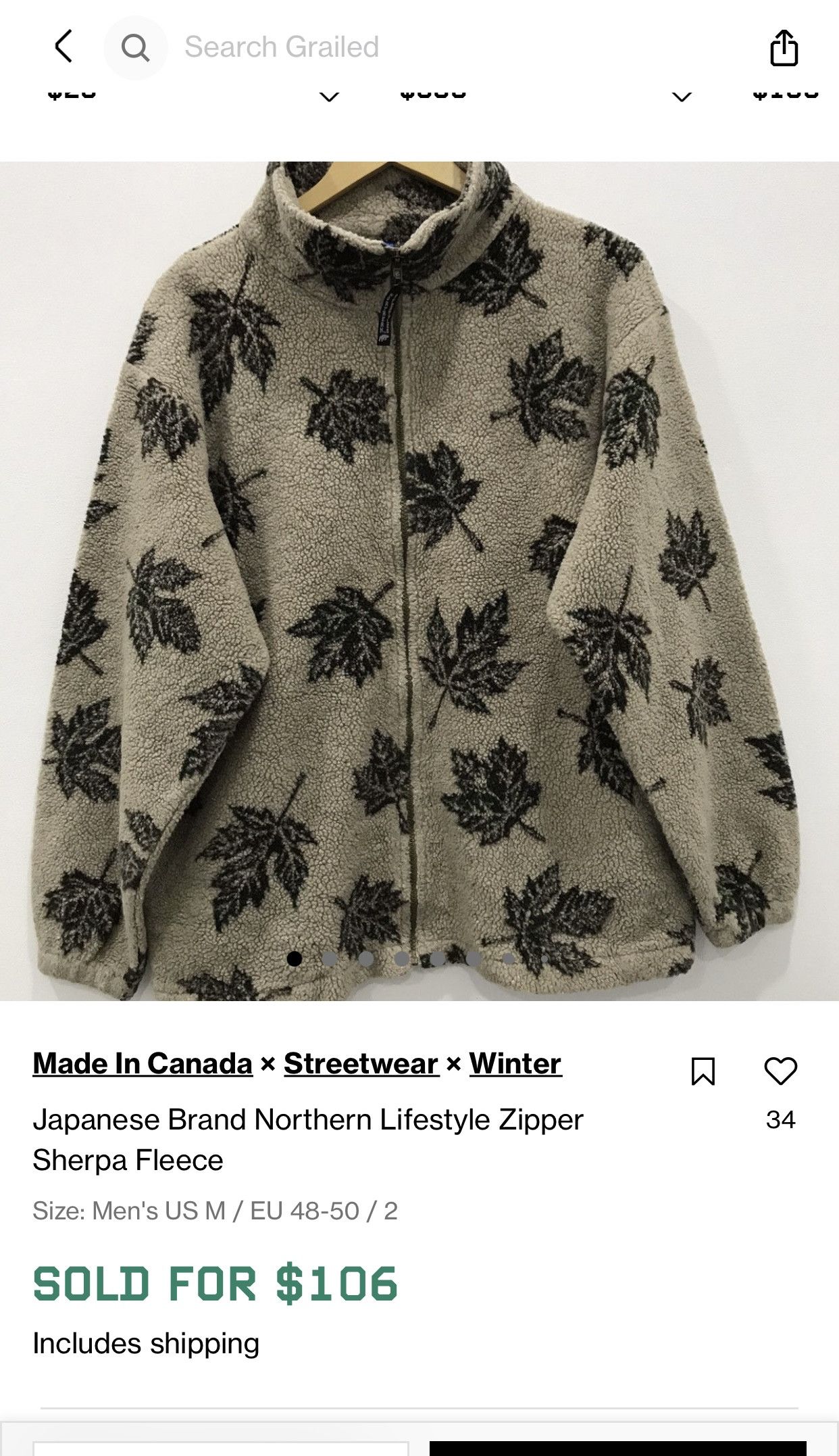 Other Northern lifestyle canadian printed fleece Size US M / EU 48-50 / 2 - 9 Thumbnail