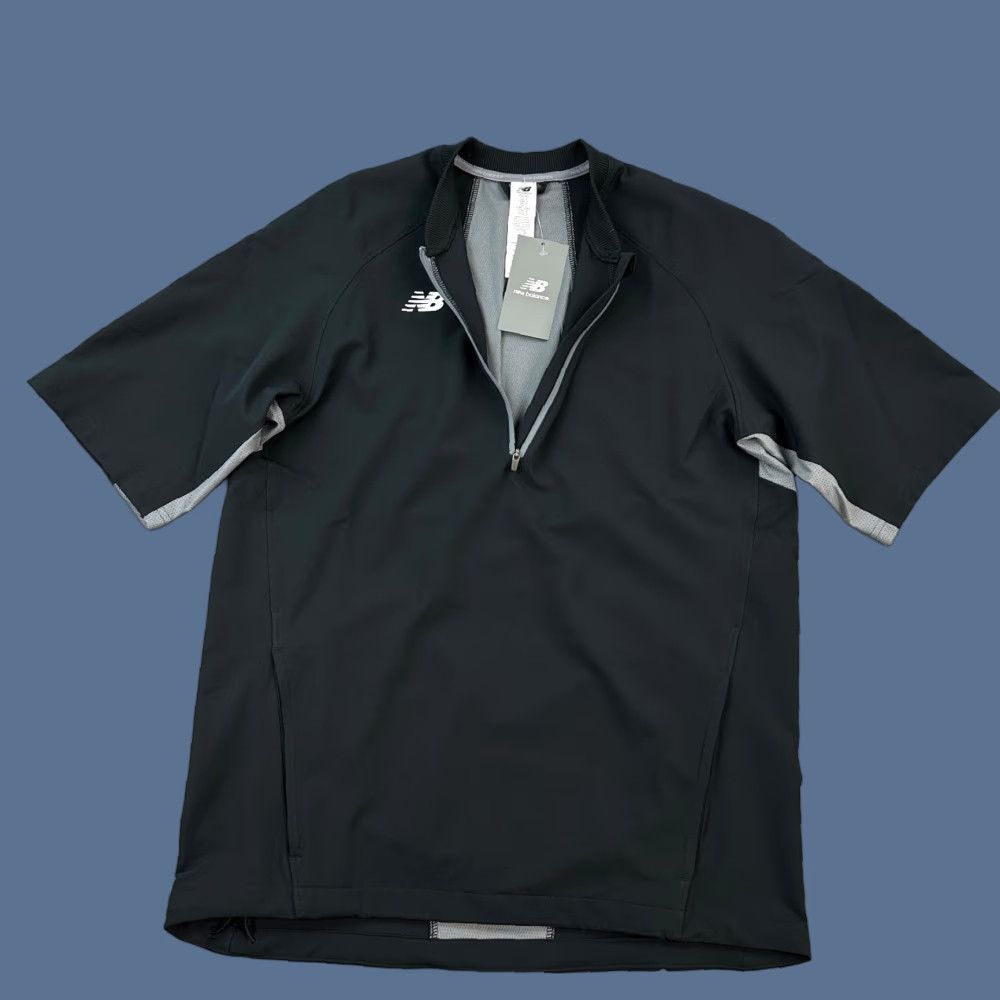 New Balance New Balance 3000 Batting Jacket Mens Small Black Short Sleeve 1/2 Zip Pullover Size US S / EU 44-46 / 1 - 1 Thumbnail