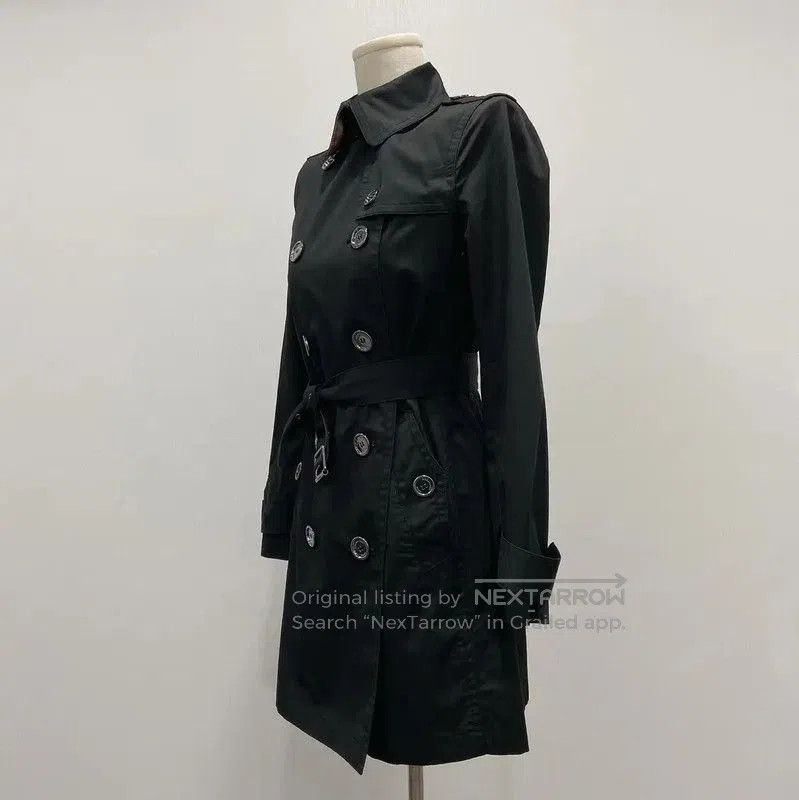 Burberry Burberry Black Cotton Long Trench Coat. Size S / US 4 / IT 40 - 4 Thumbnail