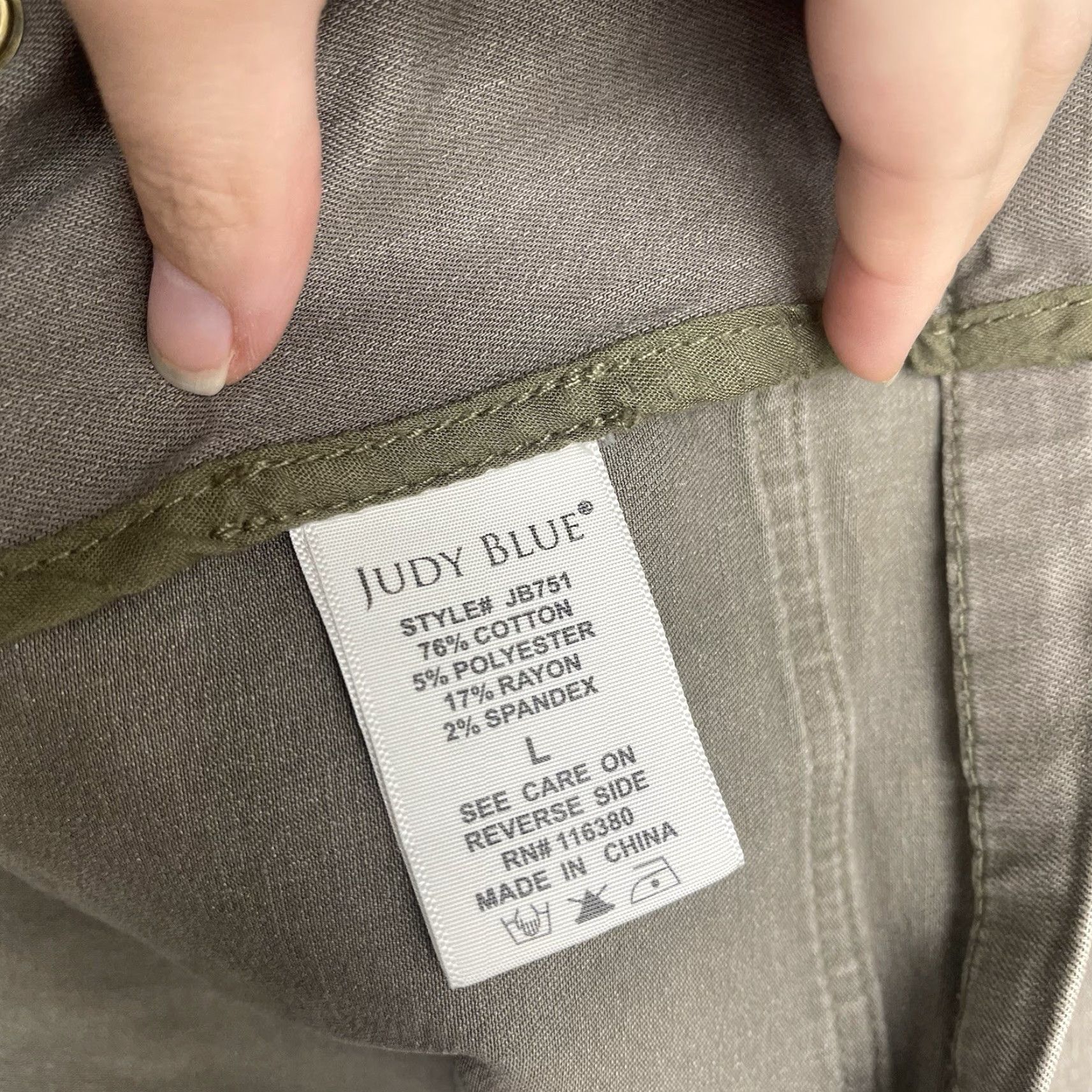 Vintage VINTAGE Judy Blue Utility Jacket Women Large Casual Streetwear Army Style Full Zip Pockets Denim Green Size L / US 10 / IT 46 - 4 Thumbnail