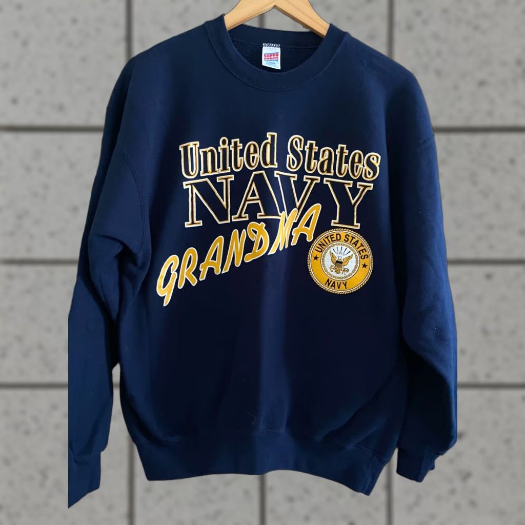 Soffe VINTAGE MJ Soffe Pullover Sweatshirt Navy XL Long Sleeve Crew Neck Men Size US XL / EU 56 / 4 - 1 Thumbnail