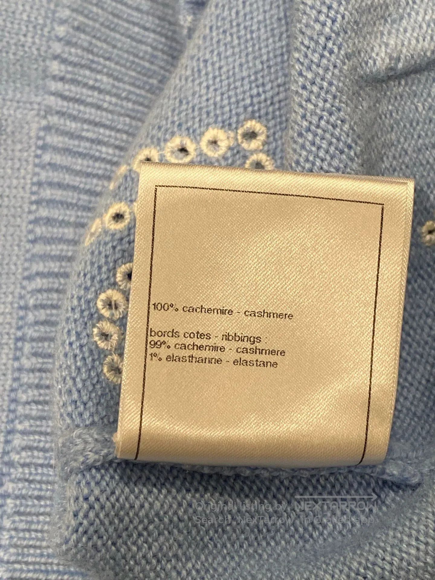 Chanel Chanel 23 Blue Hollow Print Knit Cardigan. Size US S / EU 44-46 / 1 - 7 Thumbnail