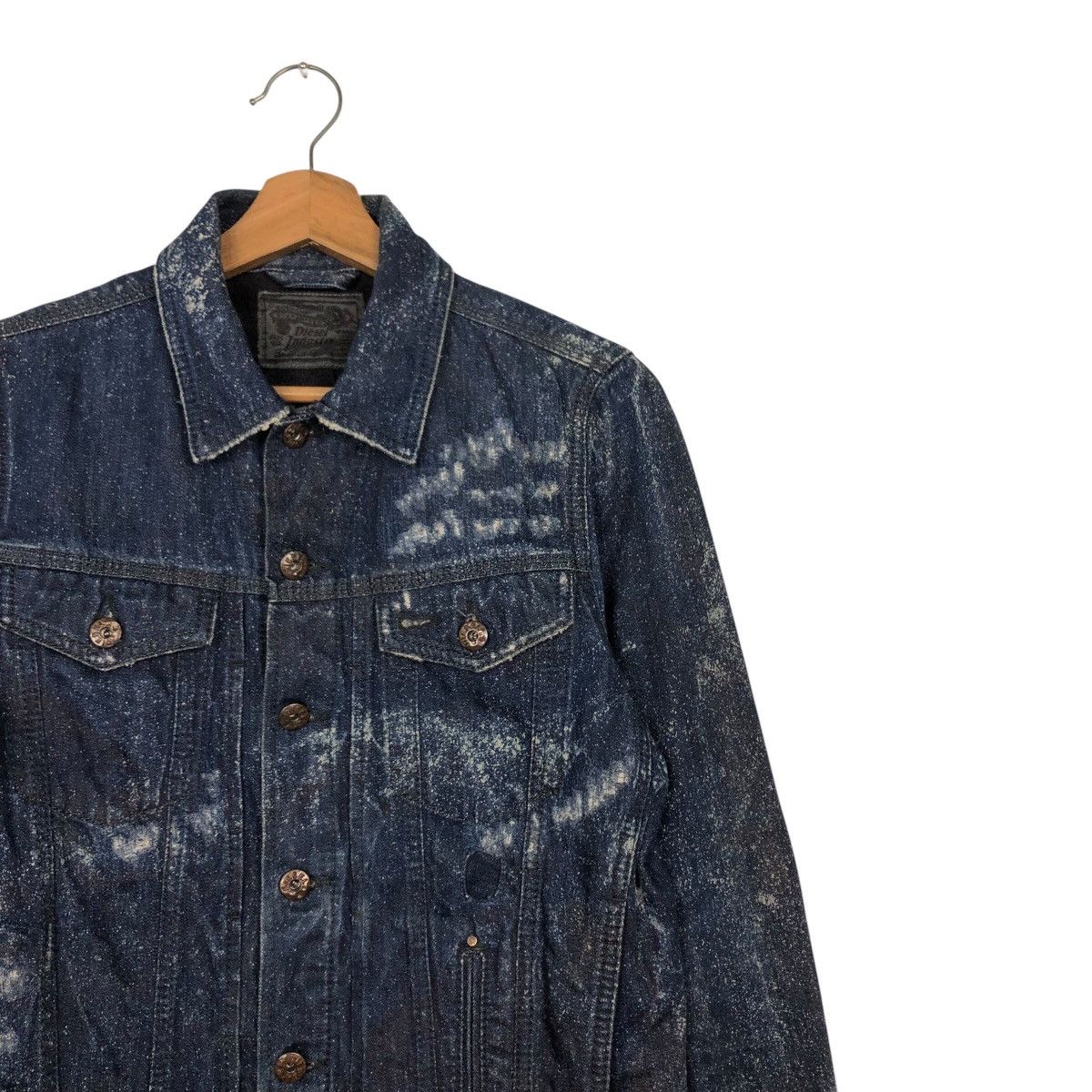 Diesel 📌Biker Denim Jacket Rusty Distressed Design Diesel Size XS / US 0-2 / IT 36-38 - 7 Thumbnail