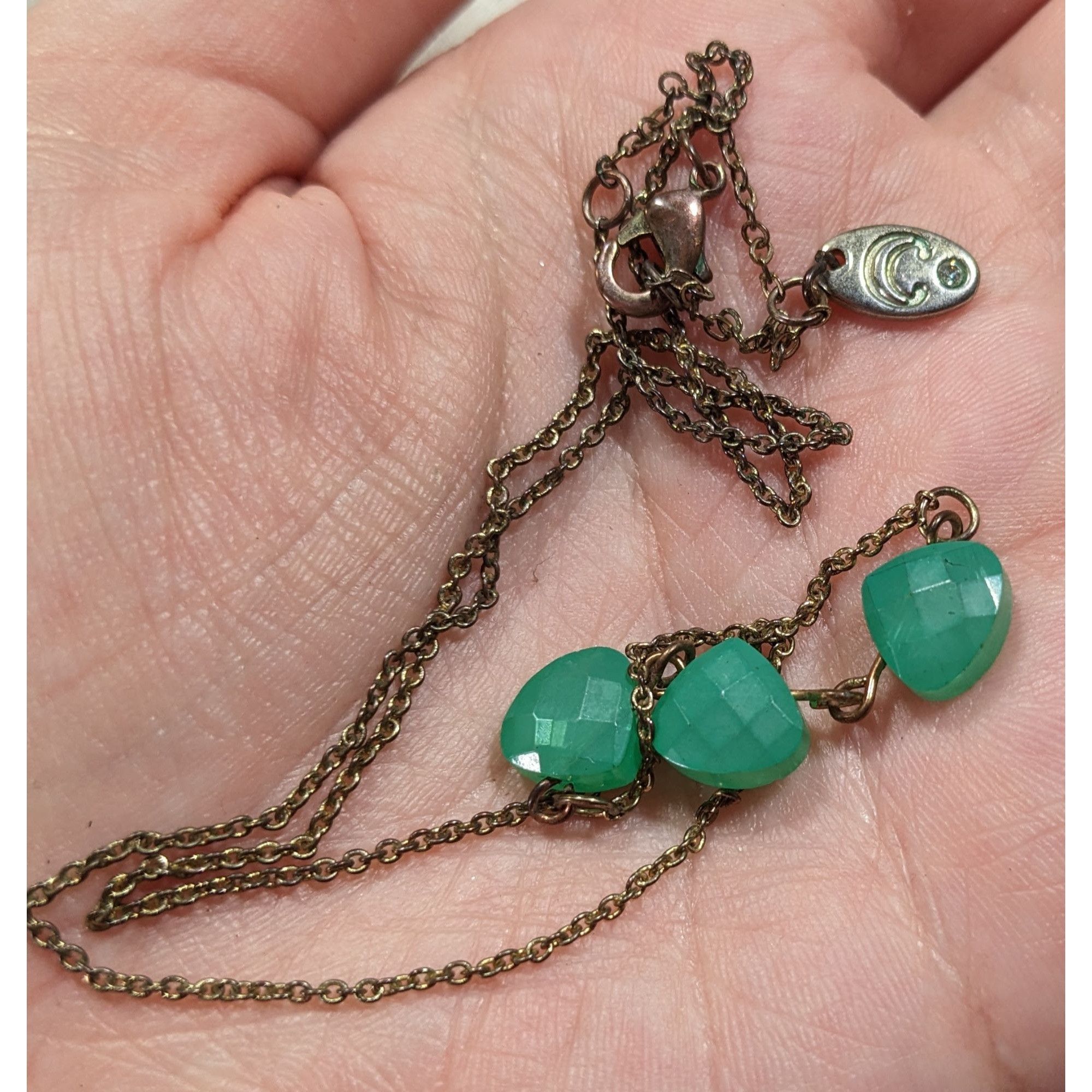 Other Charming Charlie Minimalist Green Faceted Gem Necklace Size ONE SIZE - 3 Thumbnail