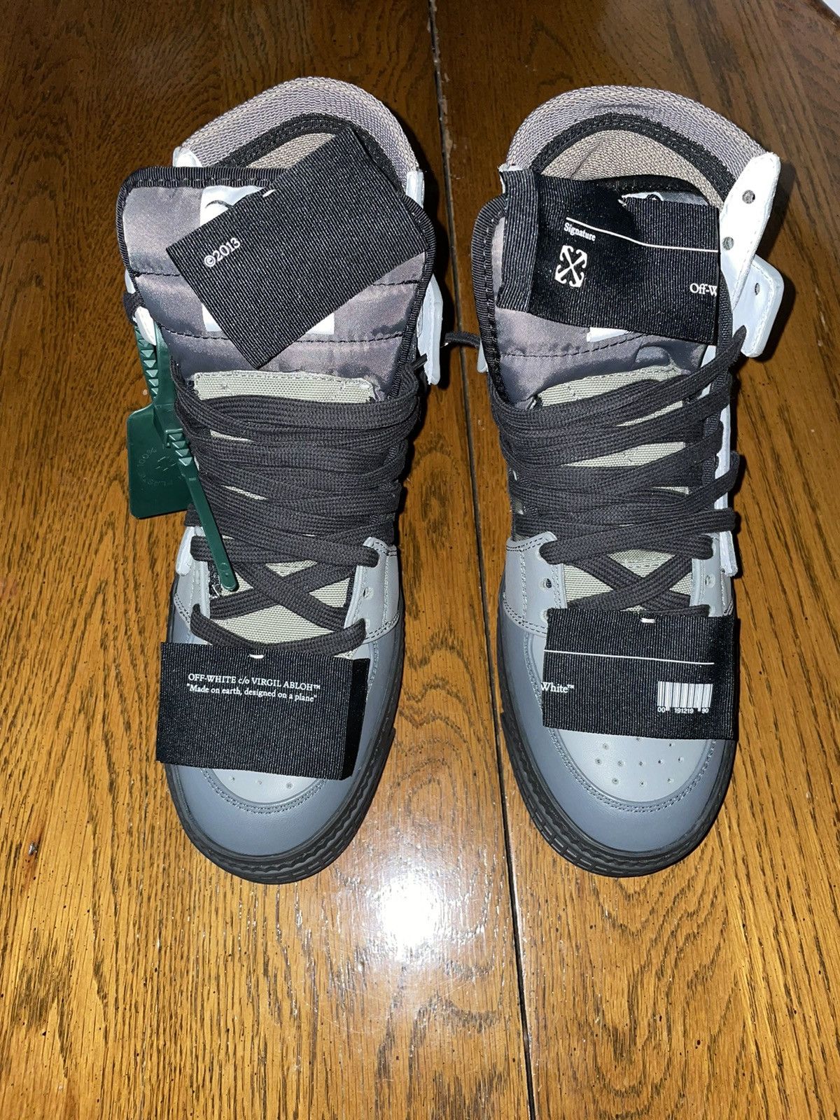Off-White Off-White 3.0 Off Court Calf Leather in medium gray Size US 5.5 / EU 38 - 4 Thumbnail