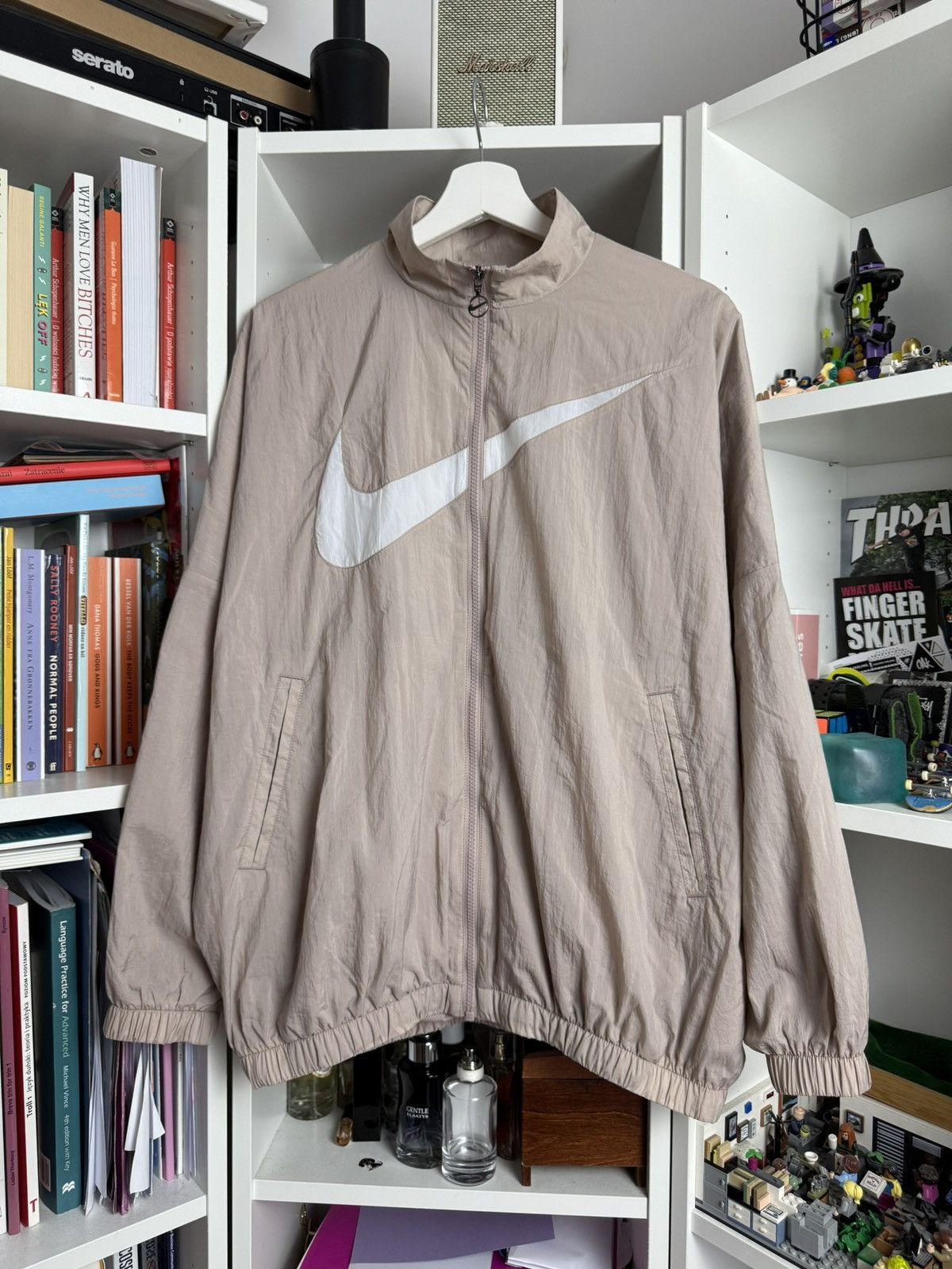 Nike Nike big swoosh baggy tracksuit zip sweatshirt jacket S skate Size US S / EU 44-46 / 1 - 1 Thumbnail