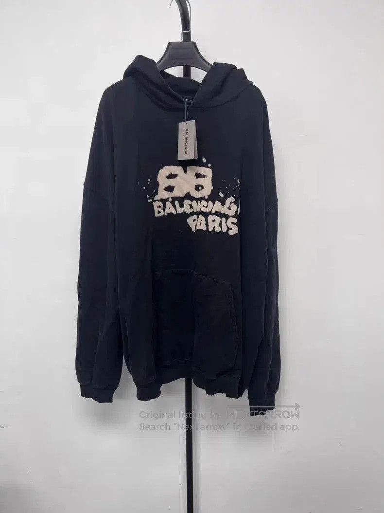 Balenciaga Balenciaga Logo Print Hoodie Women's L. Size US L / EU 52-54 / 3 - 1 Thumbnail